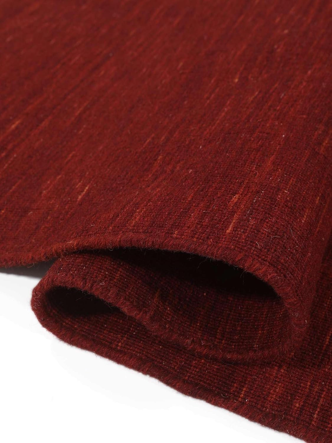 Detalle 2 de RugVista Handloom flat Kilim Rug, 200 x 300 cm, Dark Red, Wool and Cotton