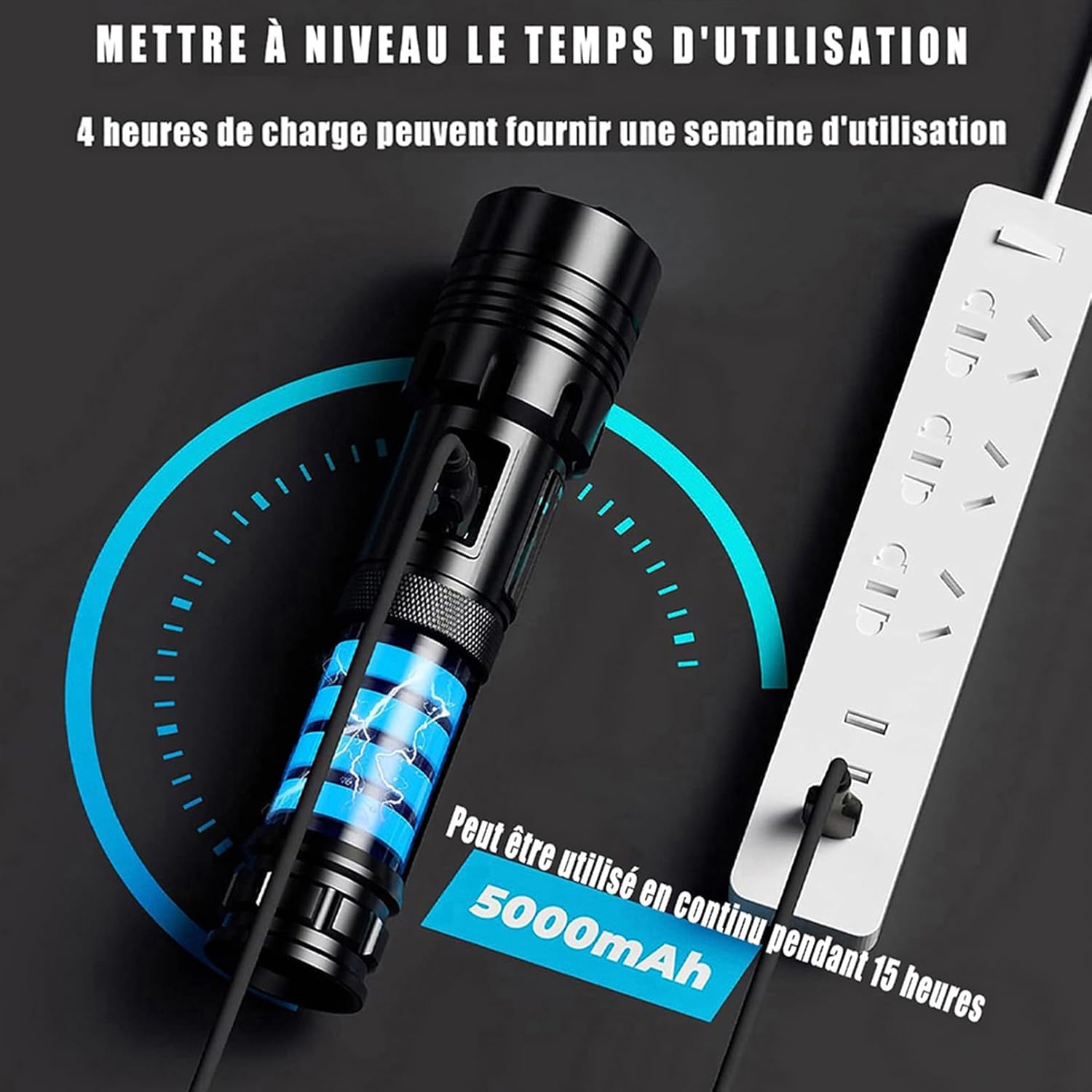 Detalle de ZEUSFIRE Lampe Torche 1000000 lumens