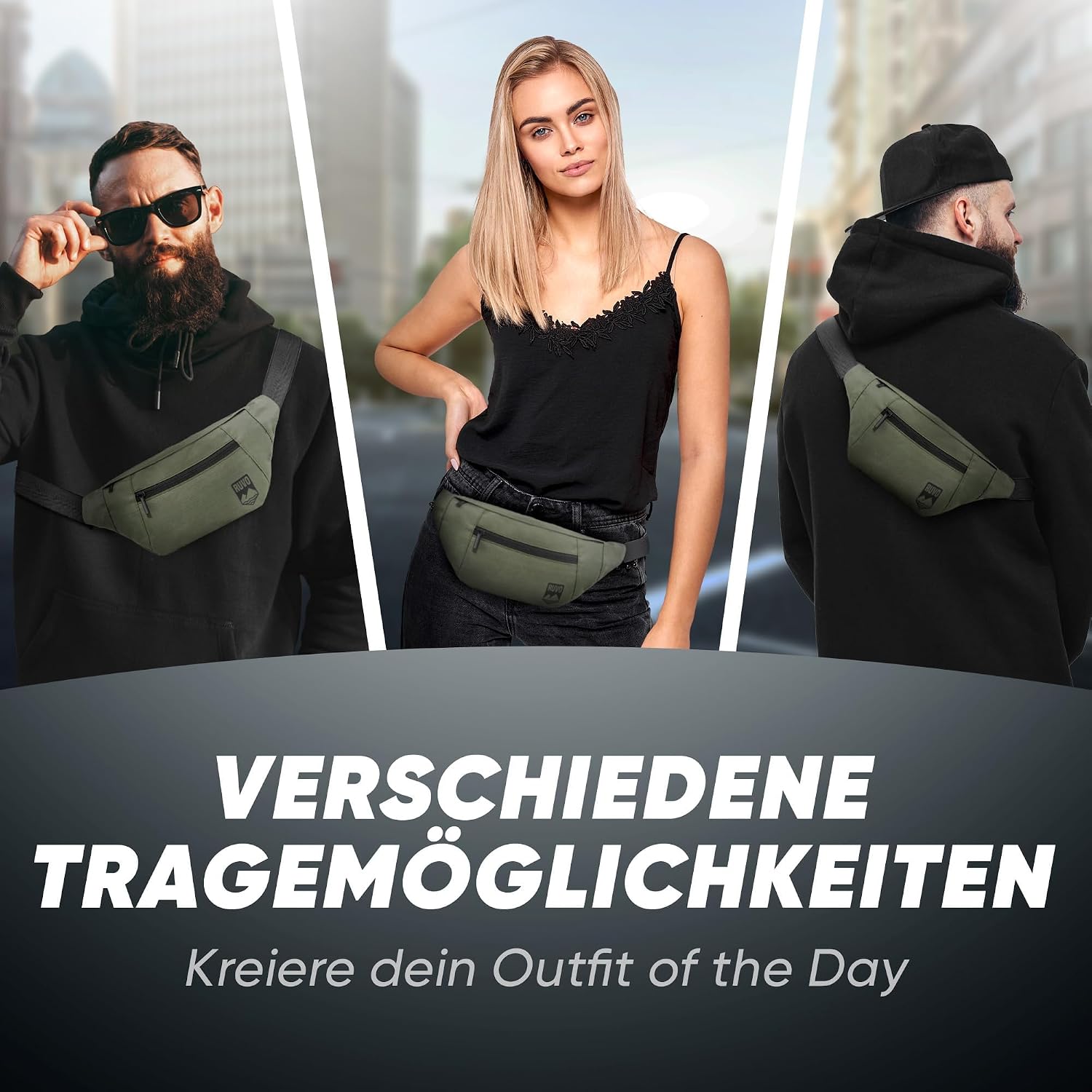Thumbnail 3 de RUVO Bauchtasche 4 Fächer Gürtel