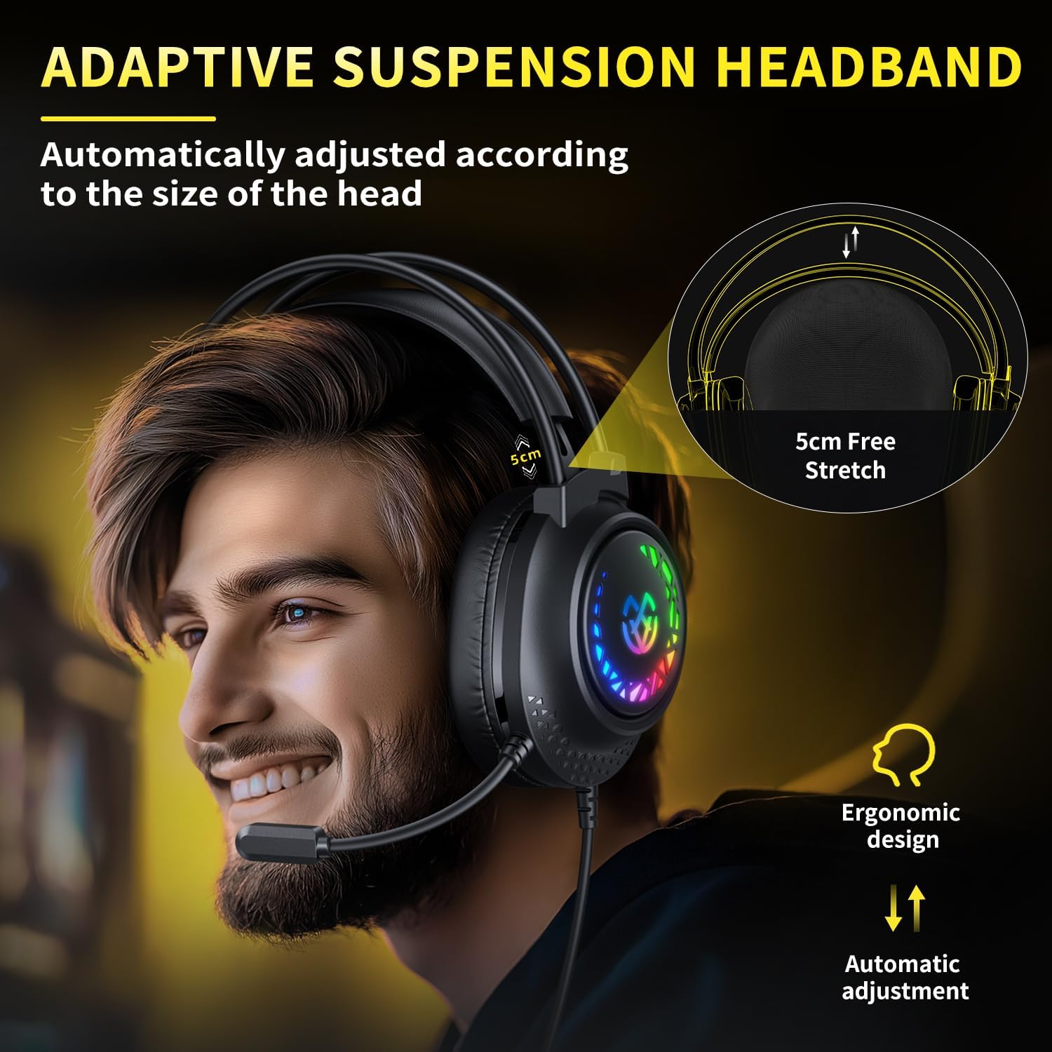 Detalle 2 de Tatybo Gaming Headset Wired stereo surround sound