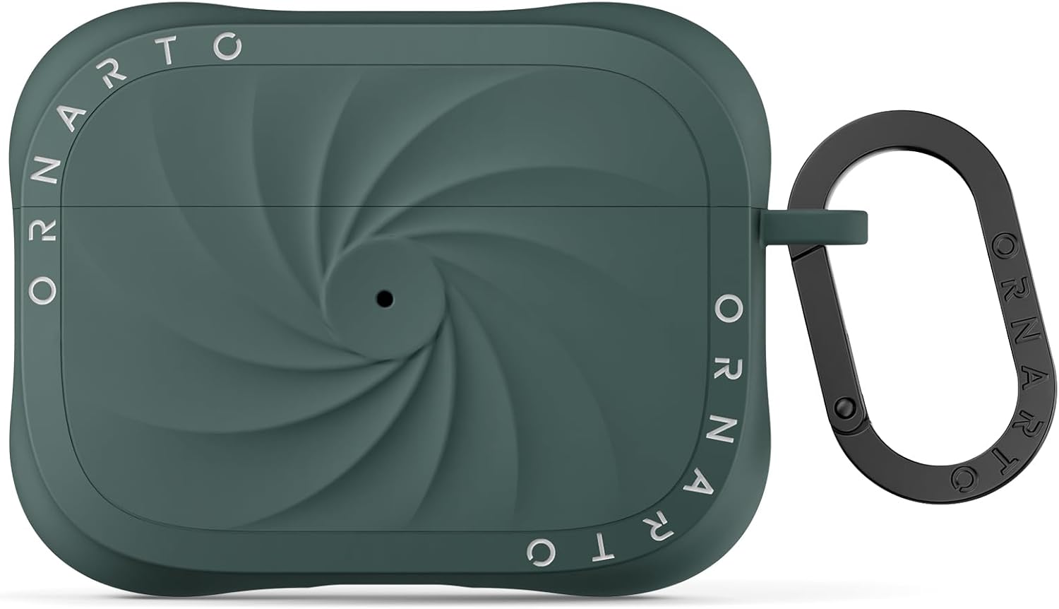 Detalle de ORNARTO Vortuxe Coque pour AirPods Pro 2/1 – Silicone vert sapin avec mousqueton