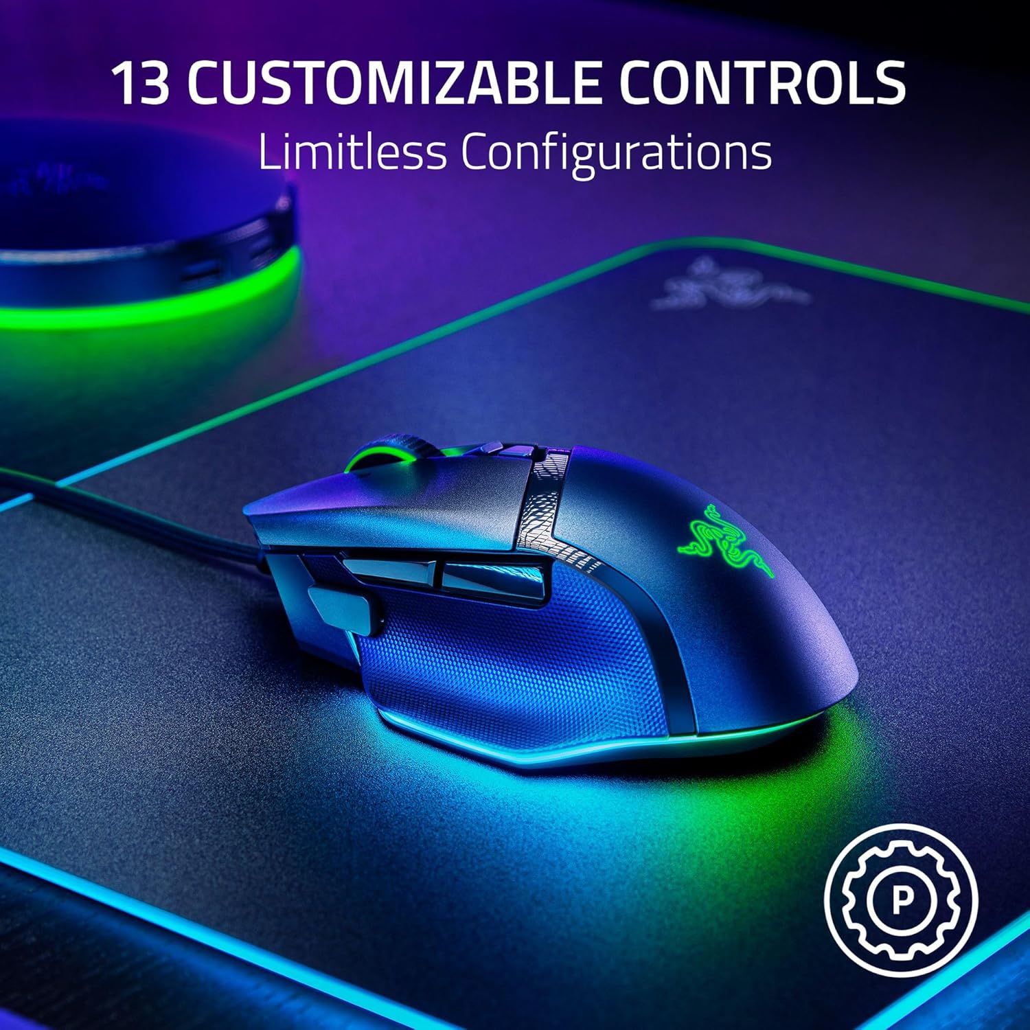 Thumbnail 3 de Razer Basilisk V3 35K Wired Ergonomic Gaming Mouse with HyperScroll Tilt Wheel