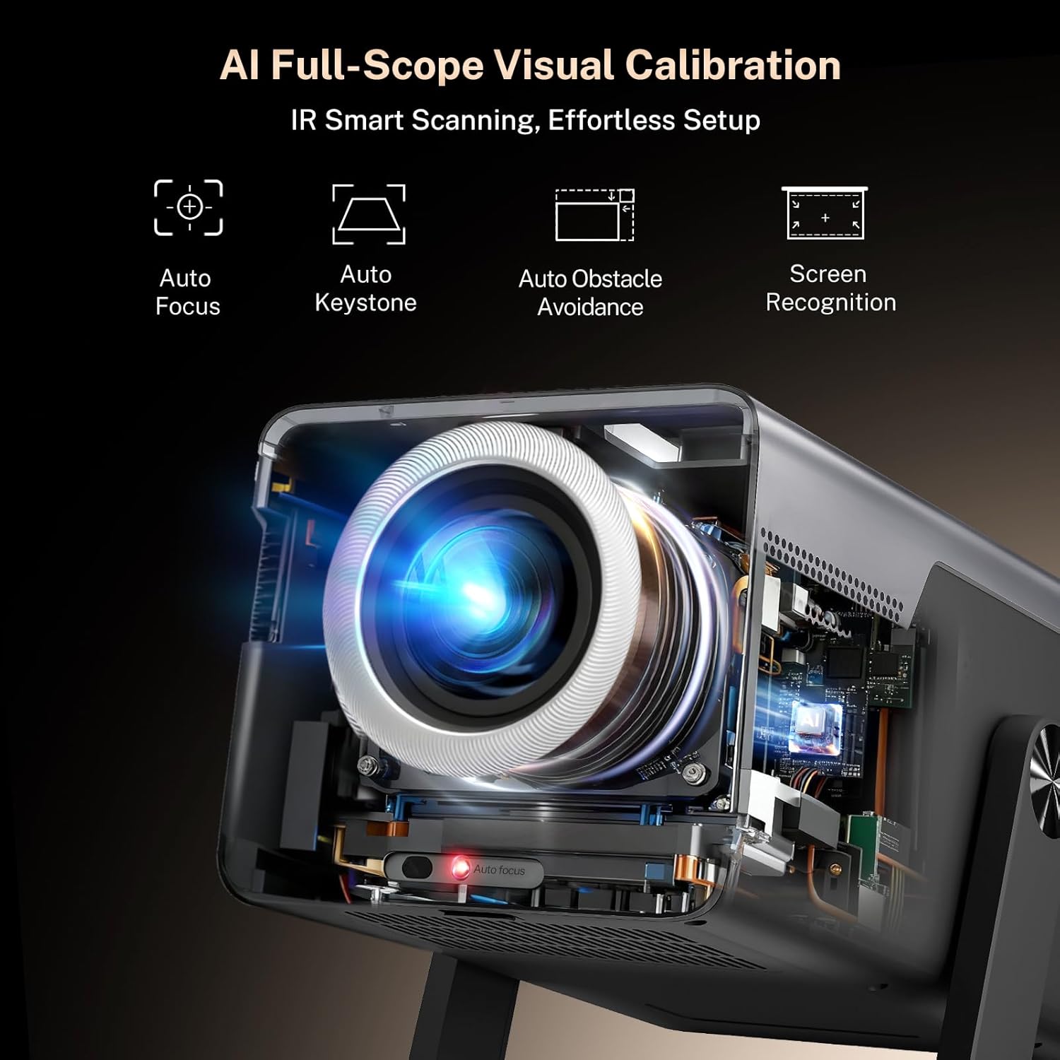 Thumbnail 1 de X7 Native 1080P Smart Projector with Android 14 OS — 2000 ANSI, 4K Support