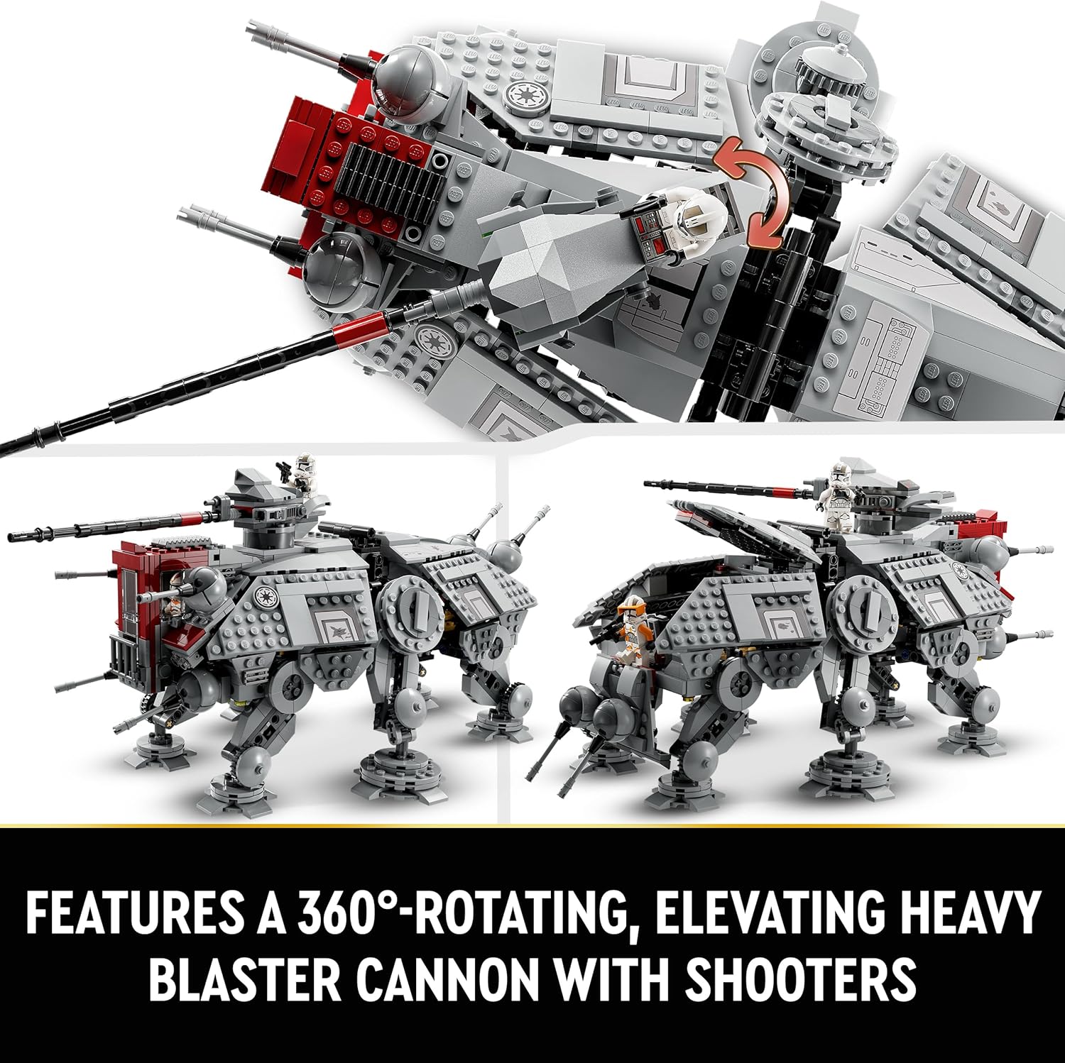Thumbnail 3 de LEGO Star Wars 75337 AT-TE Walker Building Toy with 3 212th Clone Trooper Minifigures and Droid Figures
