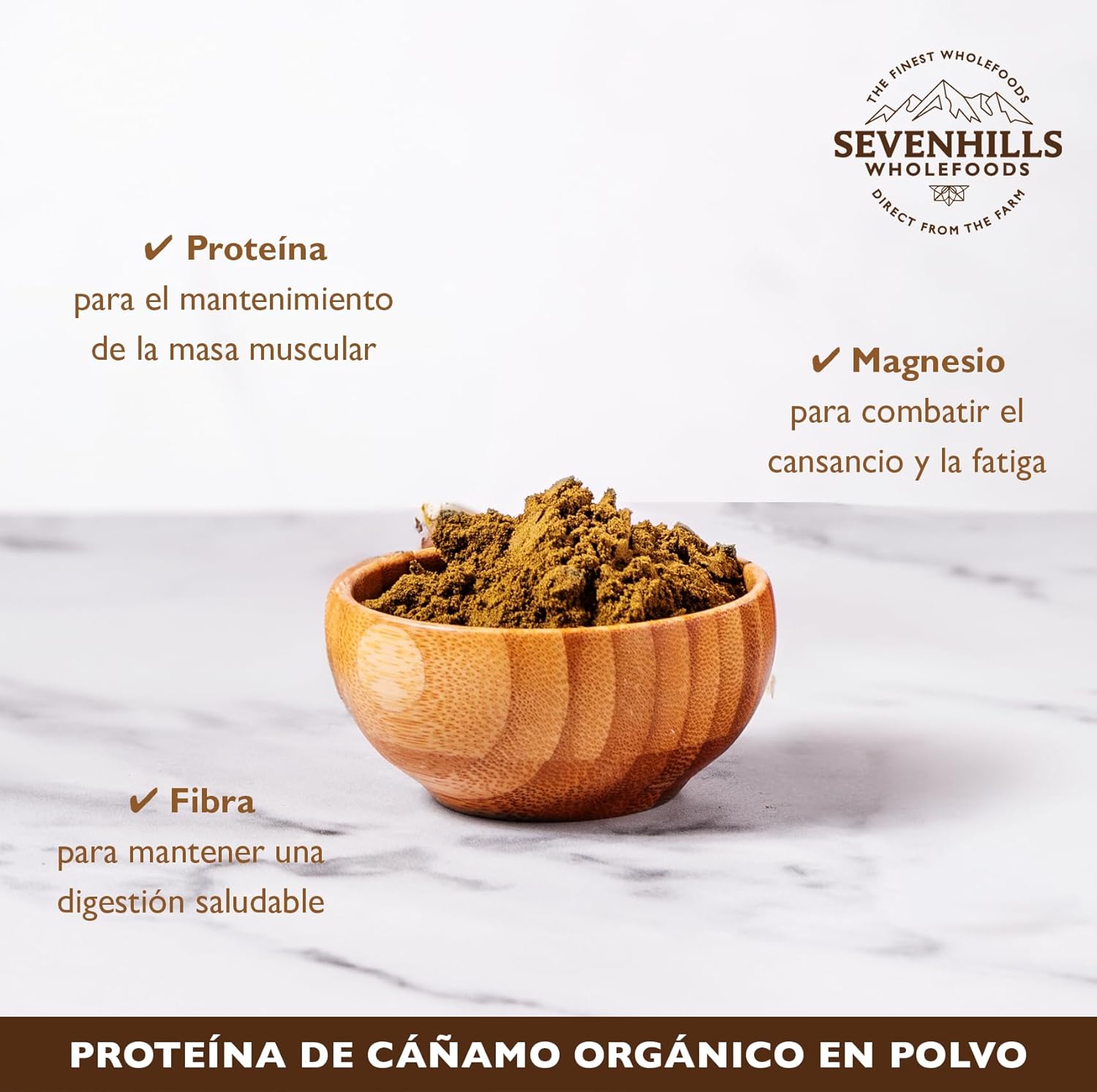 Thumbnail 2 de Sevenhills Wholefoods Proteína de Cáñamo Orgánica 3kg 🌱