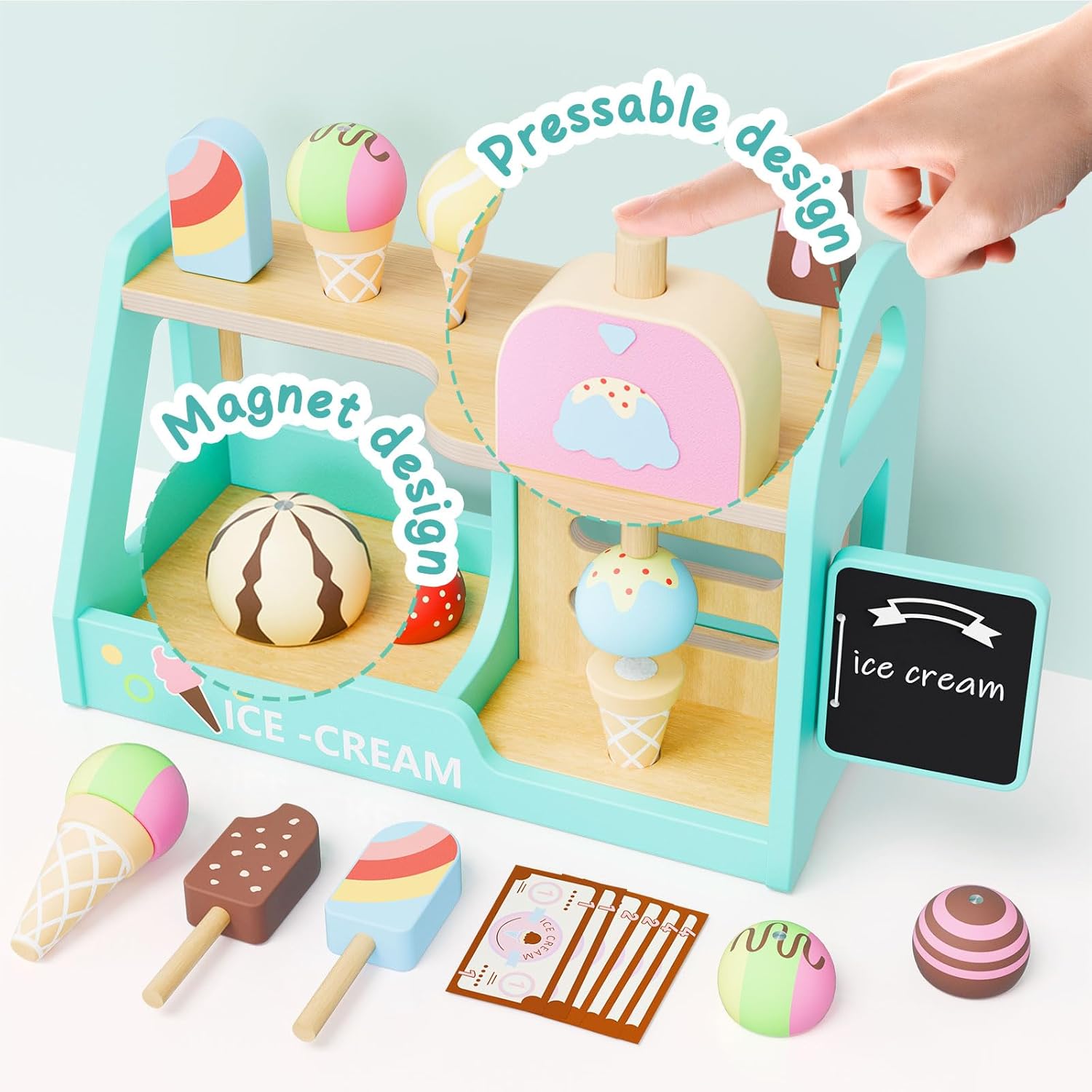 Thumbnail 3 de Gelateria in legno per bambini Giochi Montessori