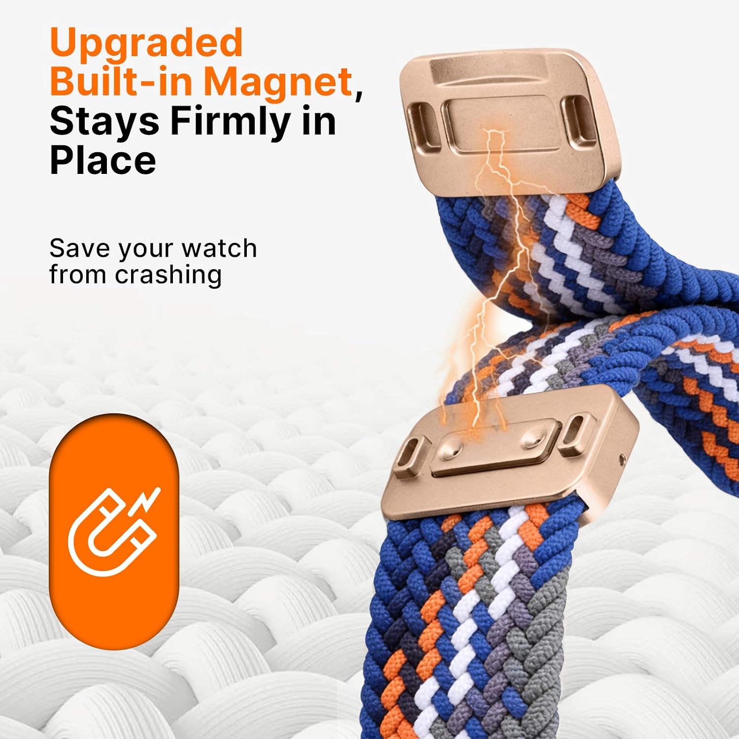 Detalle 2 de Fullmosa Nylon Magnetic Straps for Apple Watch (46mm–42mm–49mm)
