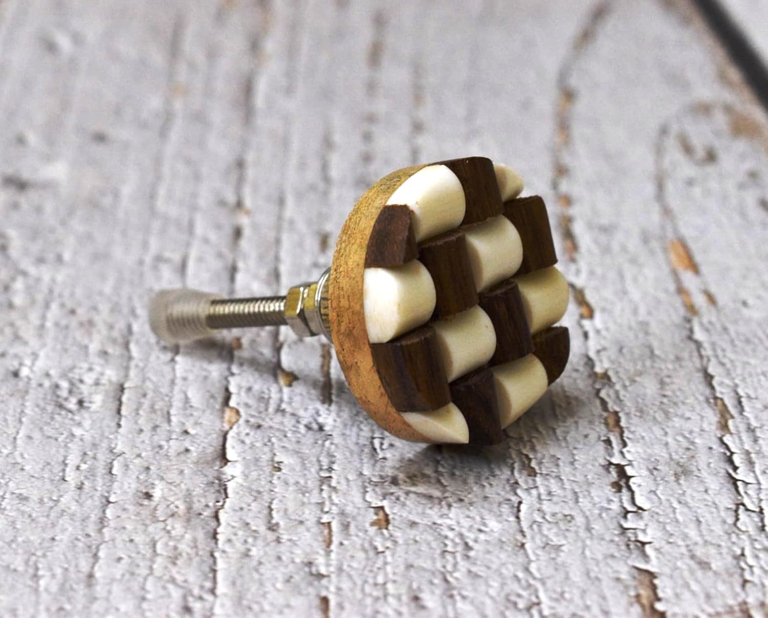 Thumbnail 5 de ARTISNO Rundes Holz- und Resin-Knopfset für Küchen-, Schrank- und Schubladentüren (Set 6, 37 mm)