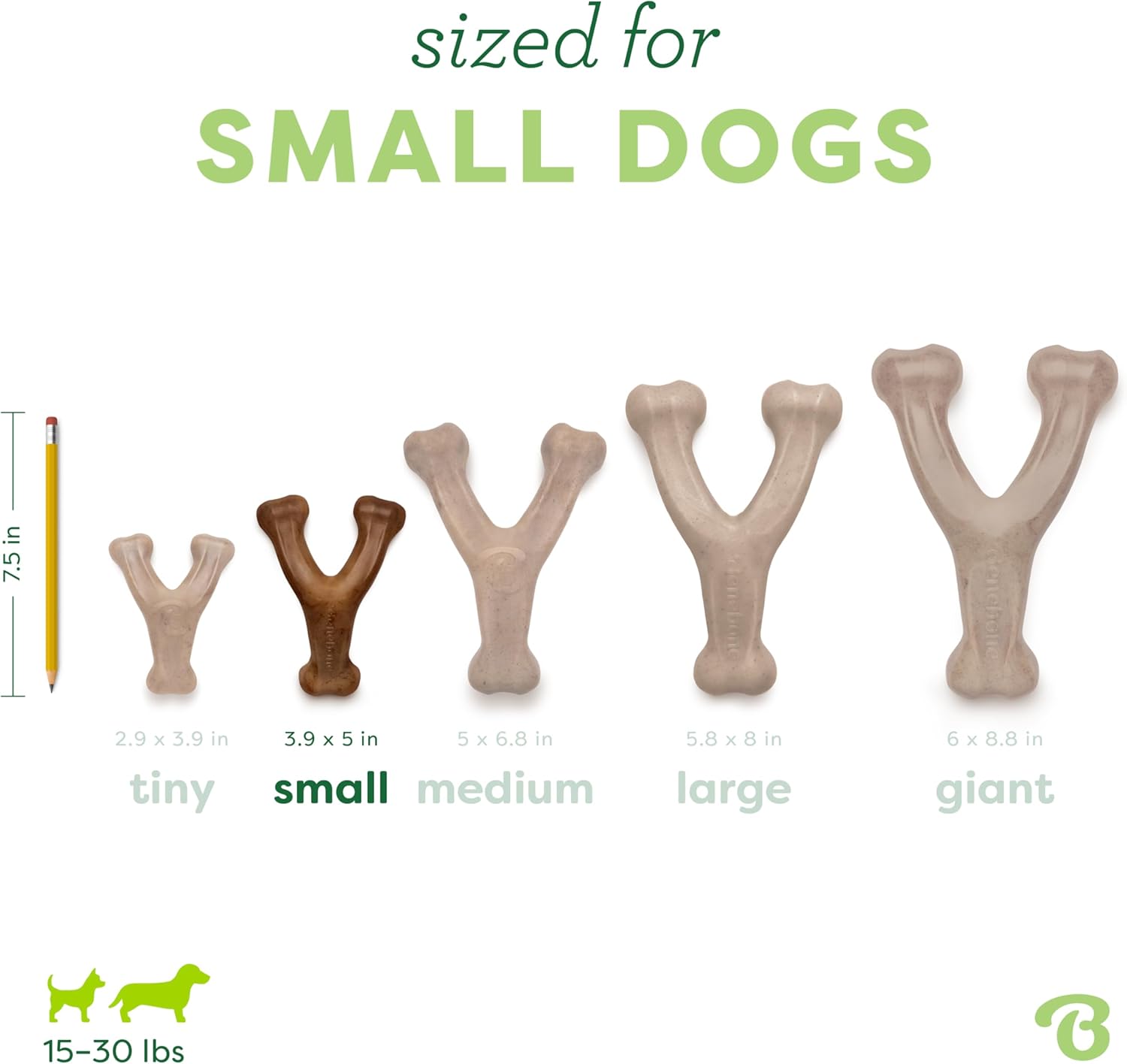 Thumbnail 3 de Benebone Wishbone Durable Dog Chew Toy for Aggressive Chewers – Small, Real Bacon Flavor (Made in USA)