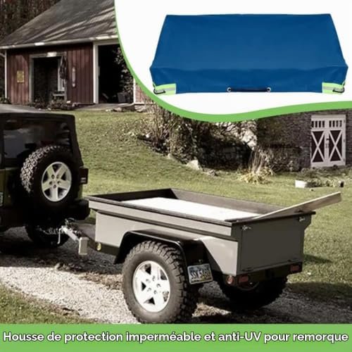 Detalle de Bâche pour Remorque PVC Renforcée RATSTONE 258 x 136 x 8 cm – Imperméable et avec cordon