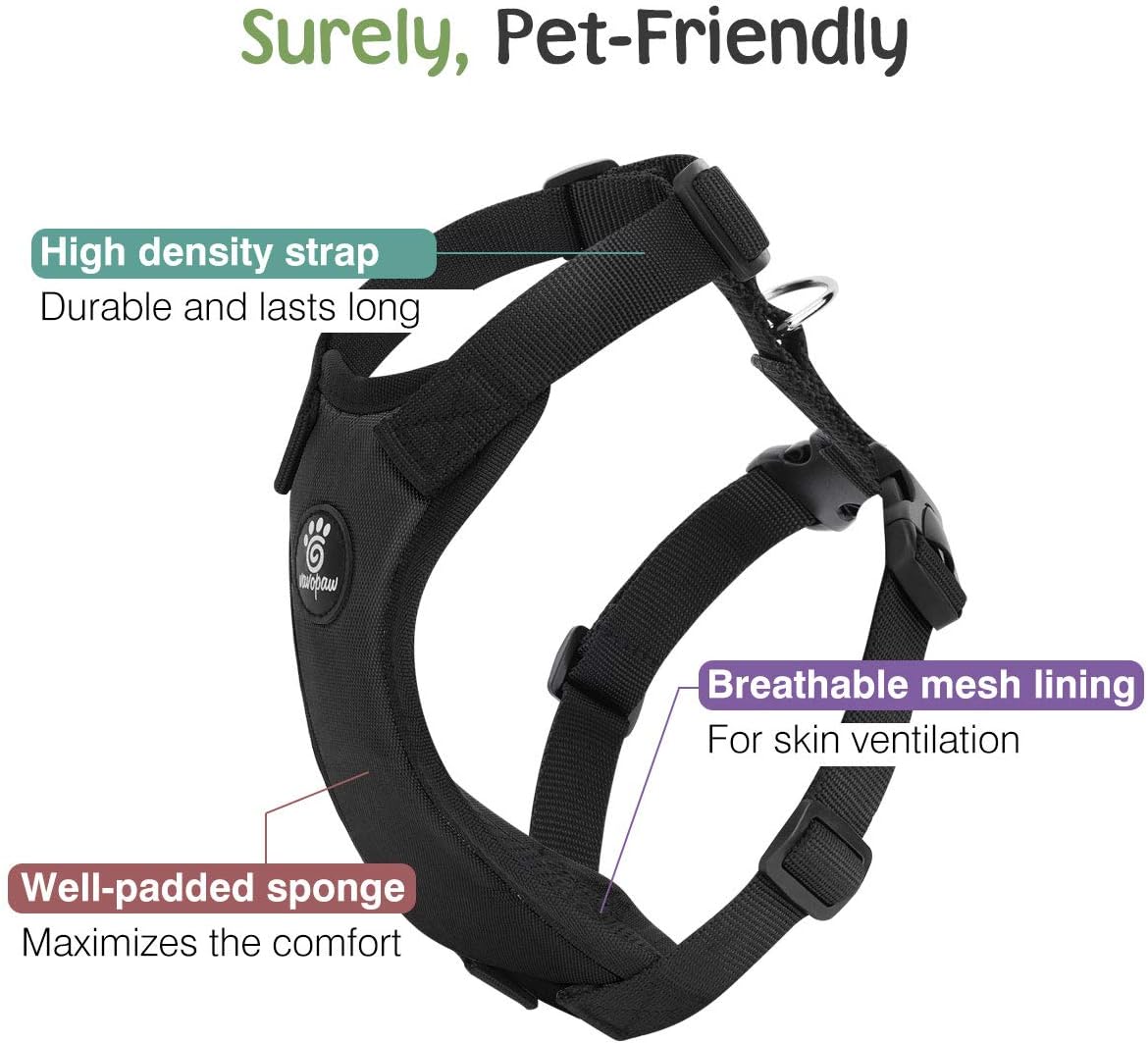 Thumbnail 3 de VavoPaw Dog Vehicle Safety Vest Harness, Size Large, Black
