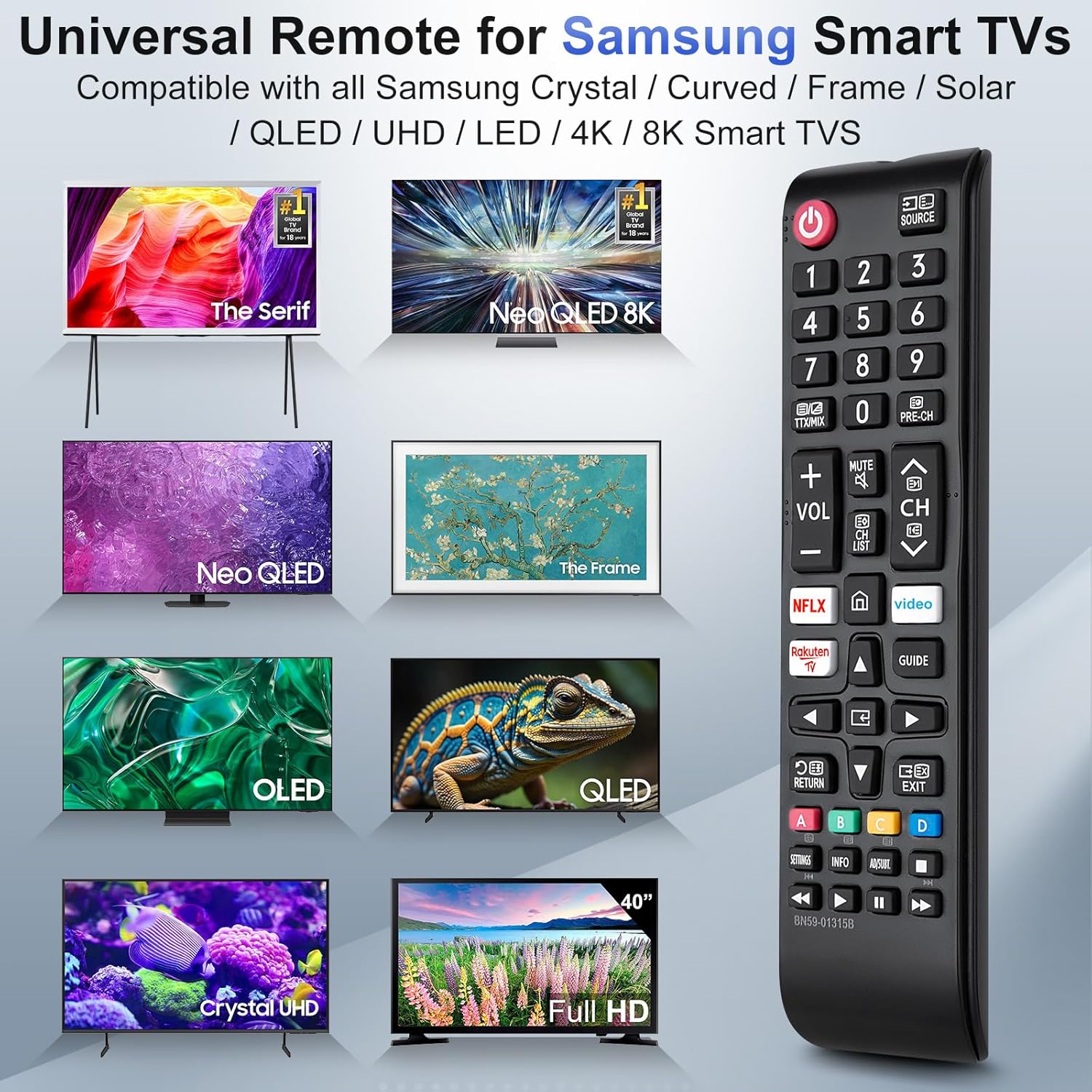 Thumbnail 2 de 2er-Pack Universalfernbedienung für Samsung TV