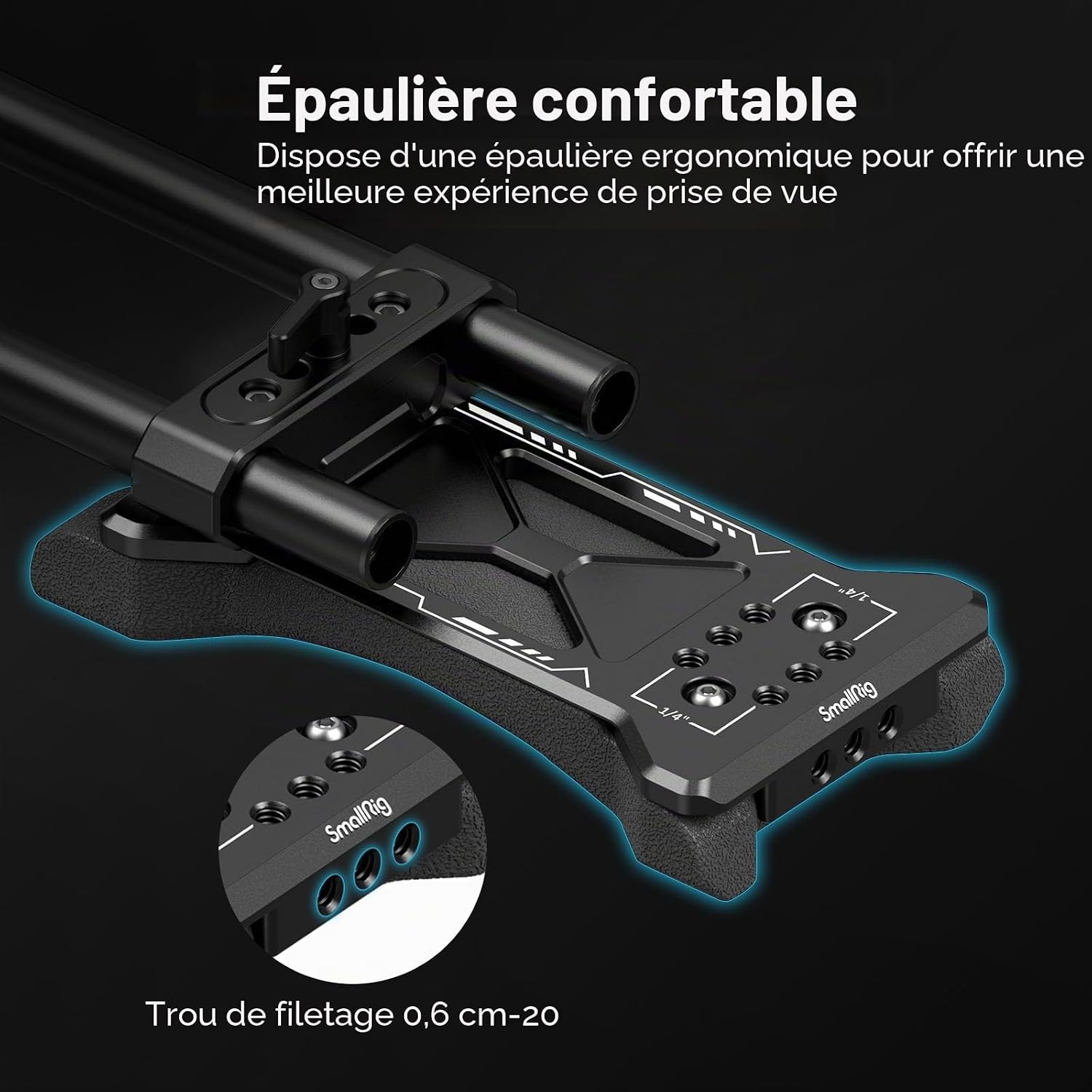 Thumbnail 4 de SMALLRIG 2896C support d'épaule 15 mm
