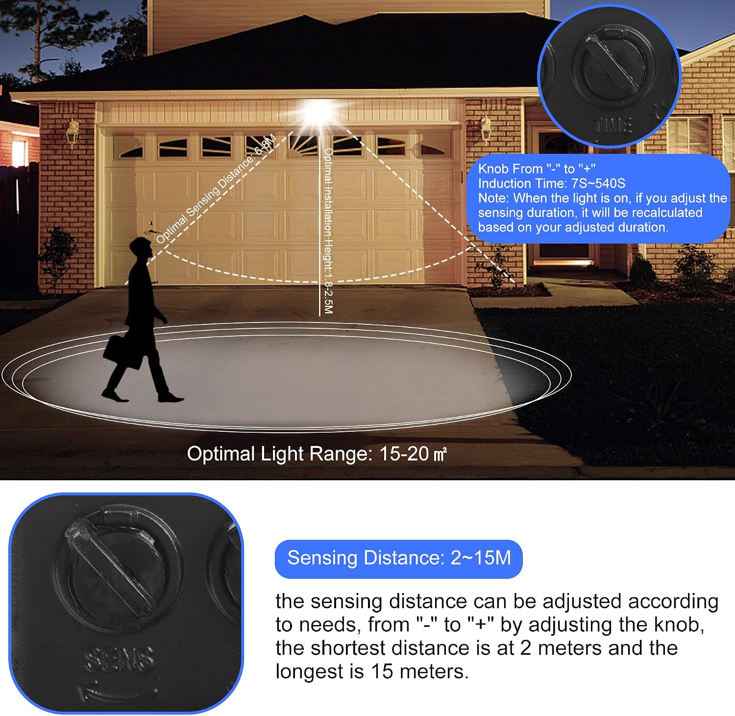 Detalle de Realky 50W Fari Led Esterno con Sensore di Movimento—Illuminazione potente e affidabile per giardino e cortile