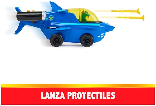 Detalle de PATRULLA CANINA - Aqua Pups - Vehículo Tiburón de Chase 🦈