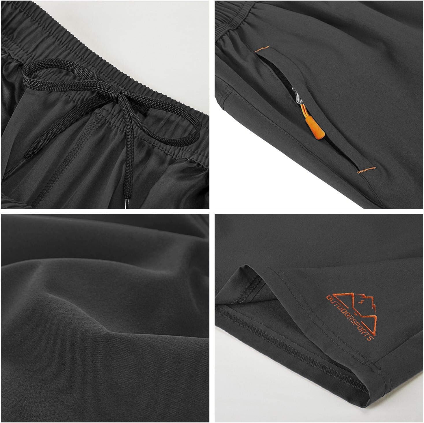 Thumbnail 2 de DAFENP pantaloncini sportivi da uomo per corsa ad asciugatura rapida con tasche a zip