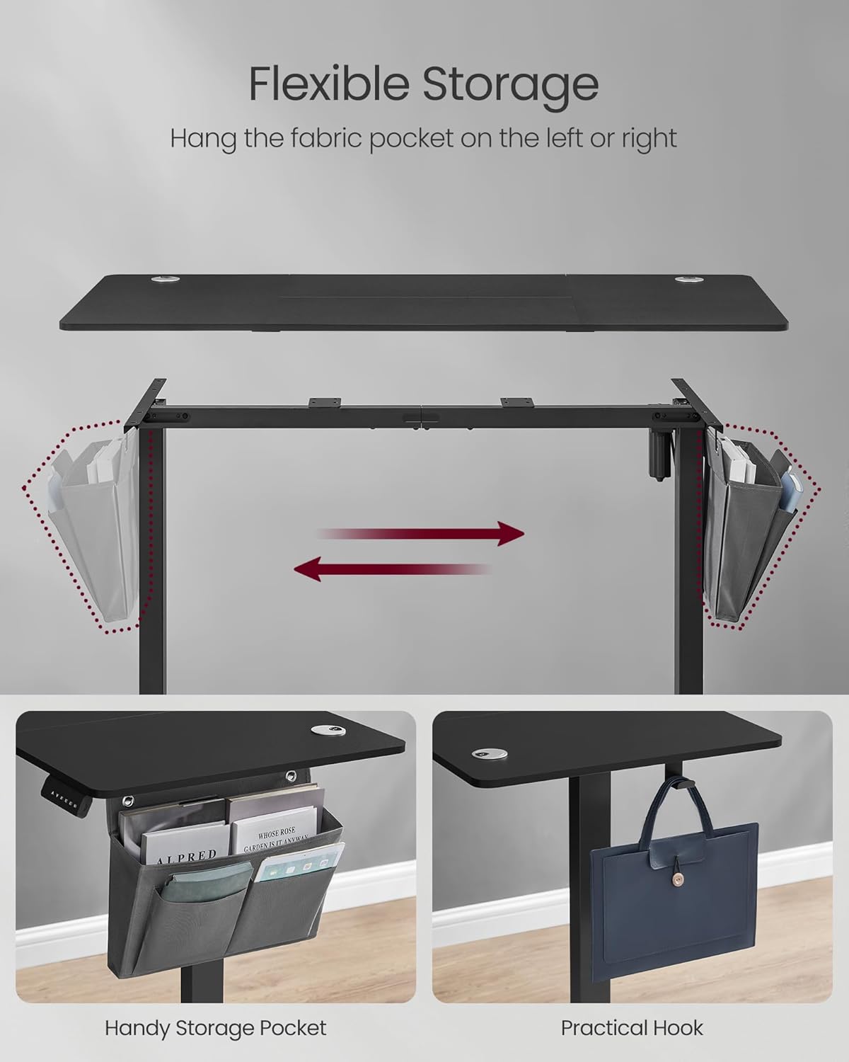 Detalle de VASAGLE Electric Standing Desk LSD134B02 (140 x 60 cm) – Height Adjustable