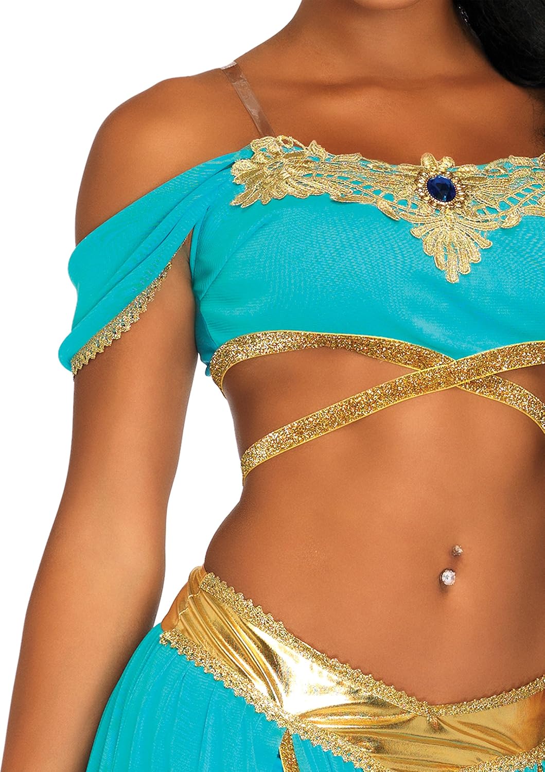 Detalle 2 de Leg Avenue Oasis Arabian Princess Costume for Women with Split-Leg Harem Pants