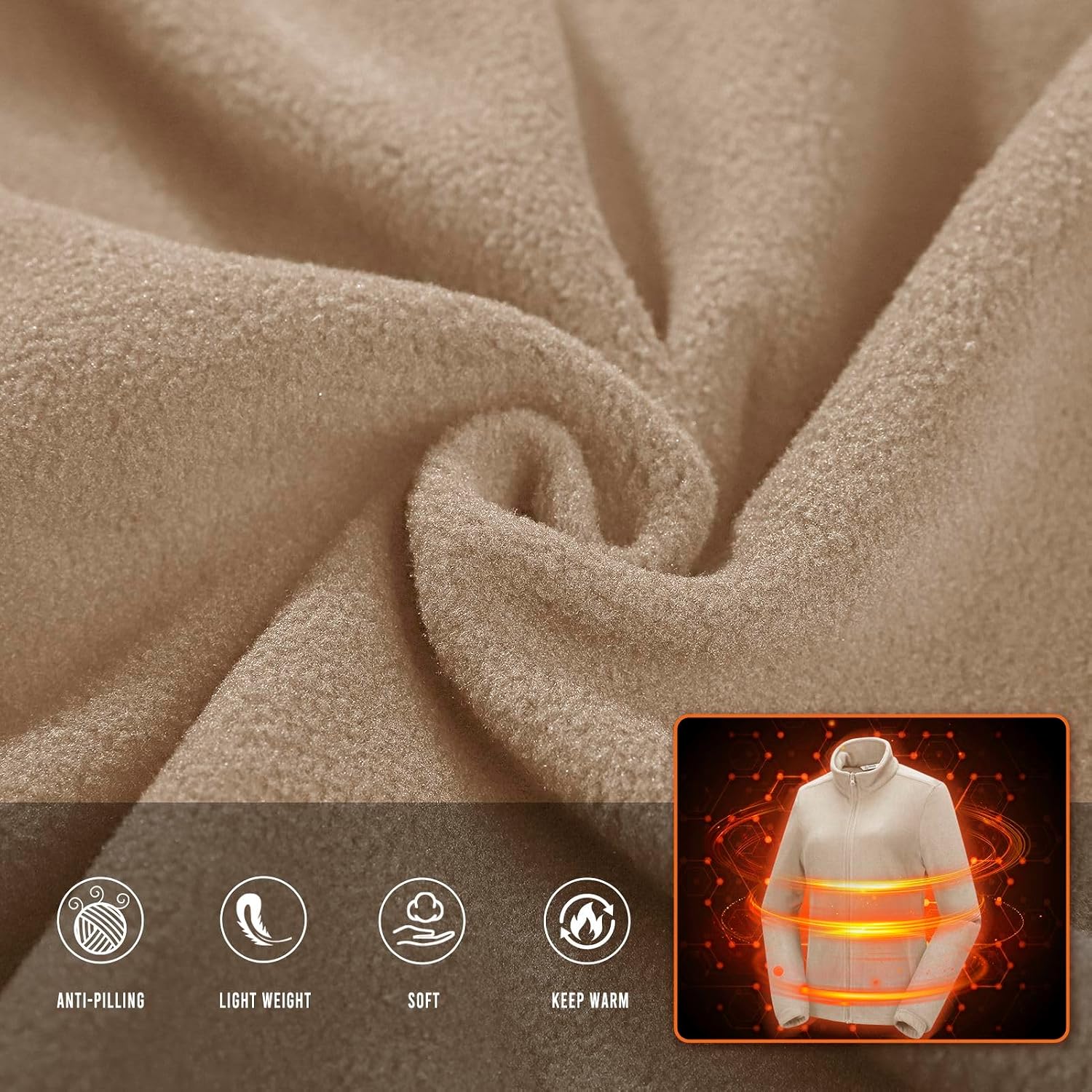 Thumbnail 4 de 33,000ft Damen Fleecejacke Leicht Warm