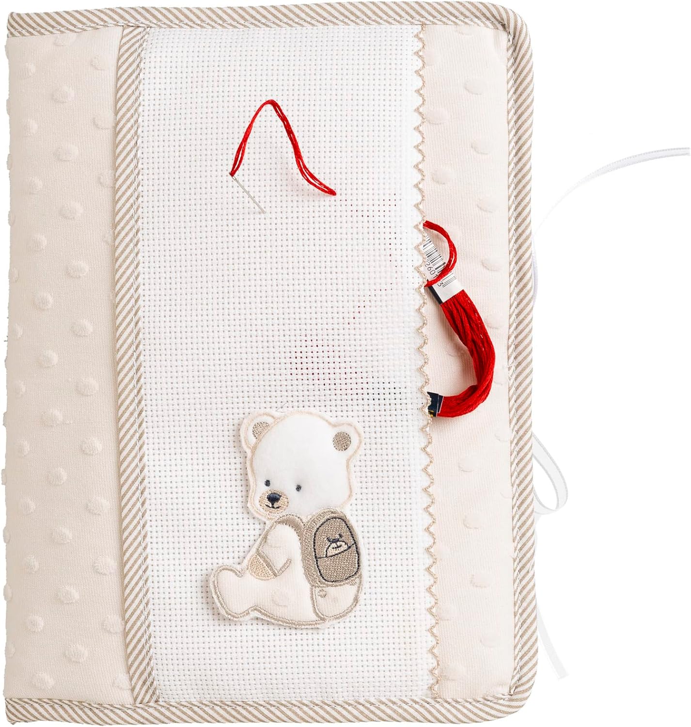 Thumbnail 5 de FILET – Borsa per Pannolini e Salviette da Ricamare in Morbido Tessuto, Organizer per il Cambio con Apertura a Libretto