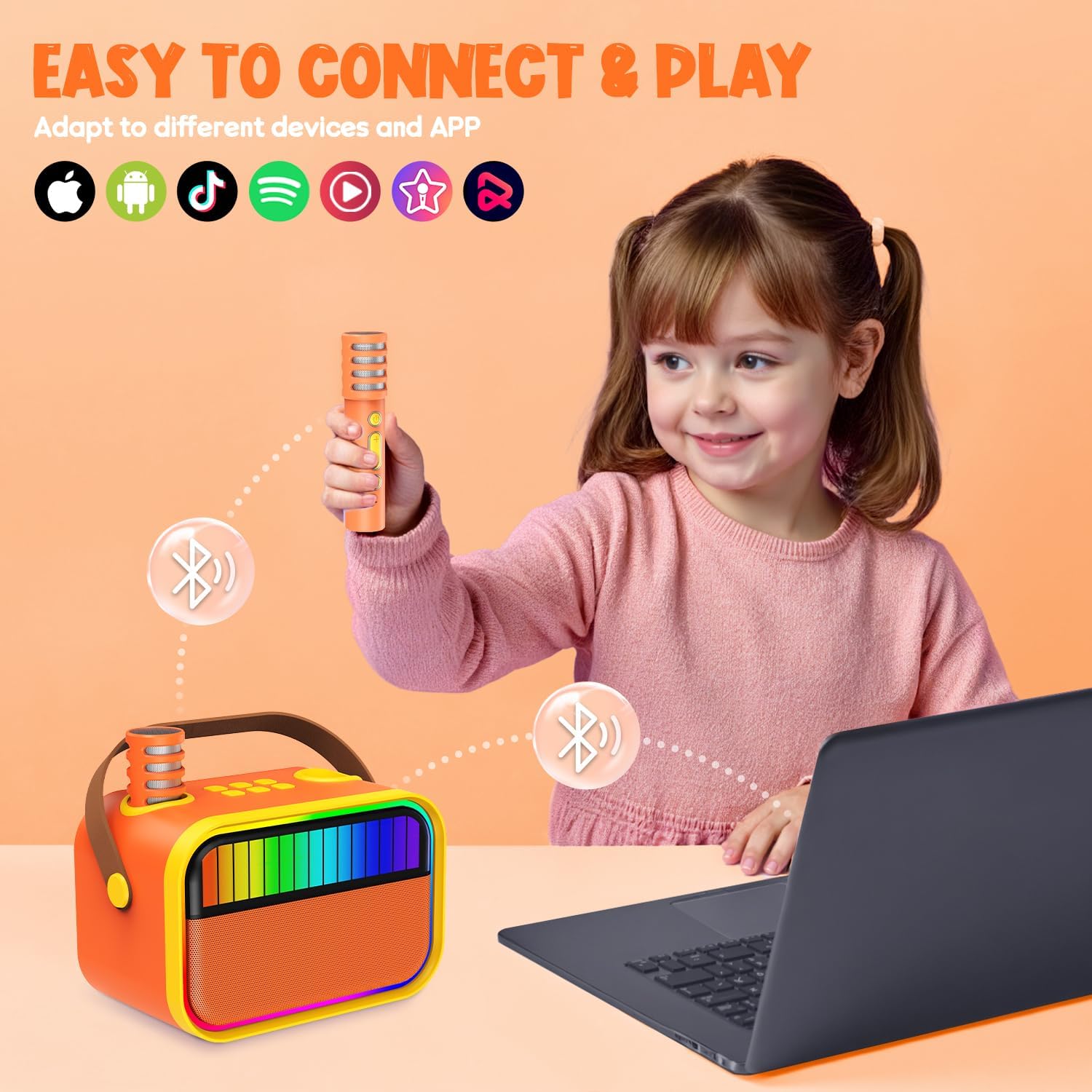 Thumbnail 6 de Ankuka Karaoke Machine portable Bluetooth speaker with 2 mics 🎤