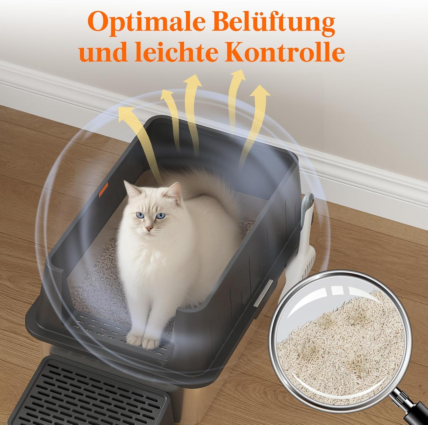 Thumbnail 4 de Lifewit Katzenklo Edelstahl 60x40x30 cm