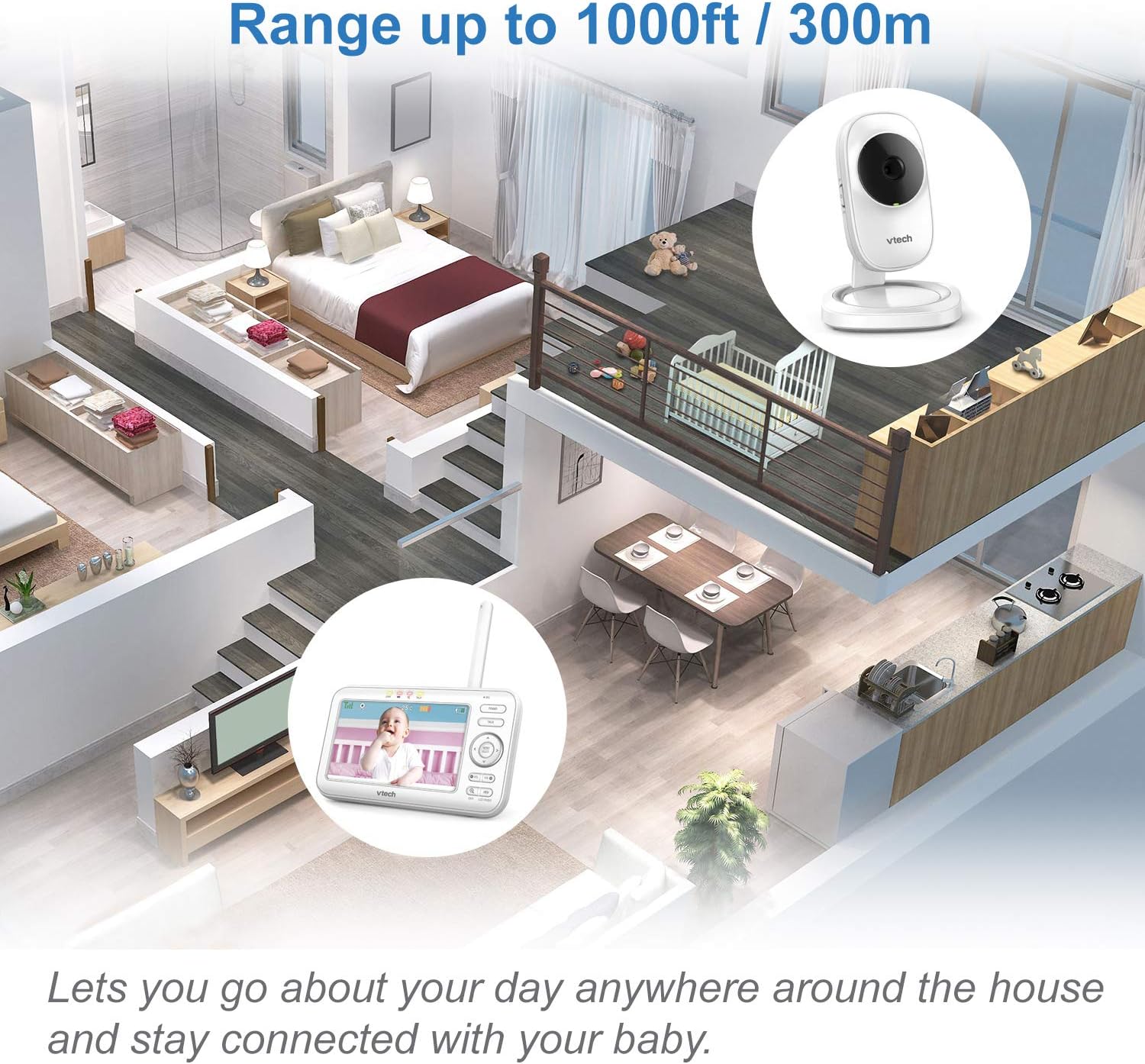 Thumbnail 4 de VTech LM808-1W Baby Monitor 300m