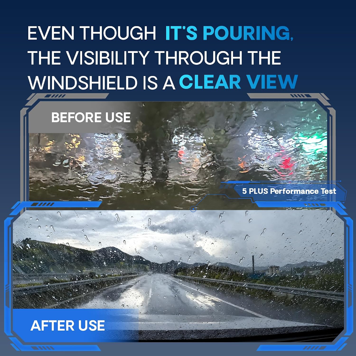 Detalle de 5 PLUS Silicone Replacement Wiper Blades (26" & 20") with Water-Repellent Edge