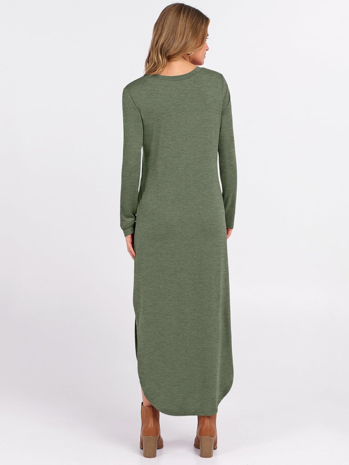 Thumbnail 4 de ANRABESS Women's Long Sleeve Maxi Dress with Pockets