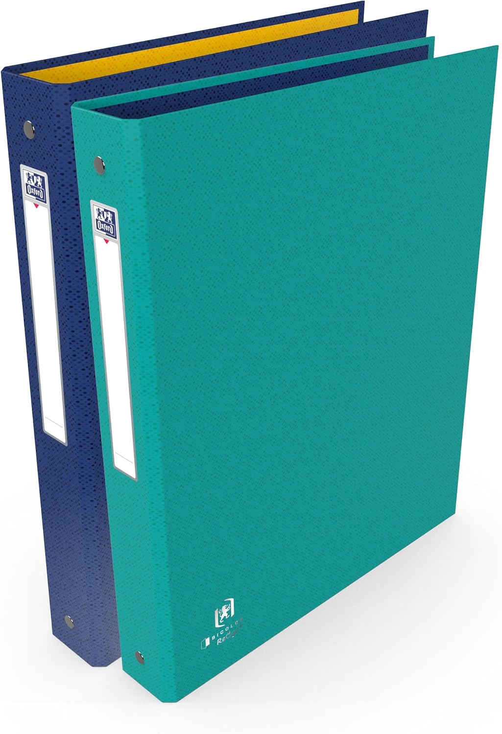OXFORD Lot de 2 Classeurs A4 4 anneaux 40mm Dos 40mm Recyc+ — Bicolore et recyclés