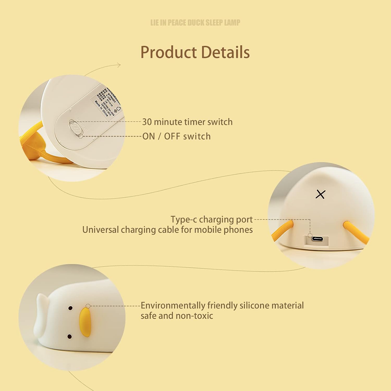 Thumbnail 5 de MUID Benson Lying Flat Duck Night Light