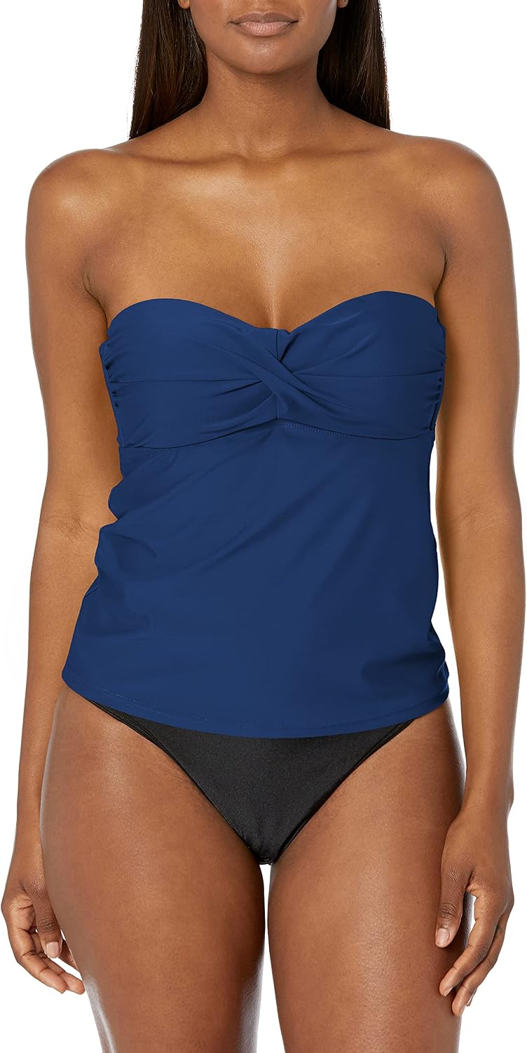 Detalle de Catalina Maillot de Bain Tankini Bandeau Torsadé sur le Devant – Haut Femme