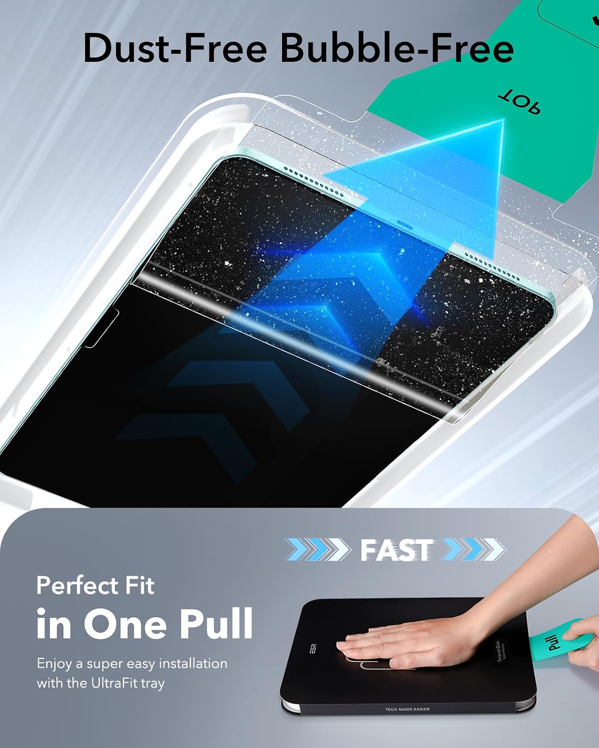Detalle de ESR 2 Pack iPad Air 11 screen protector