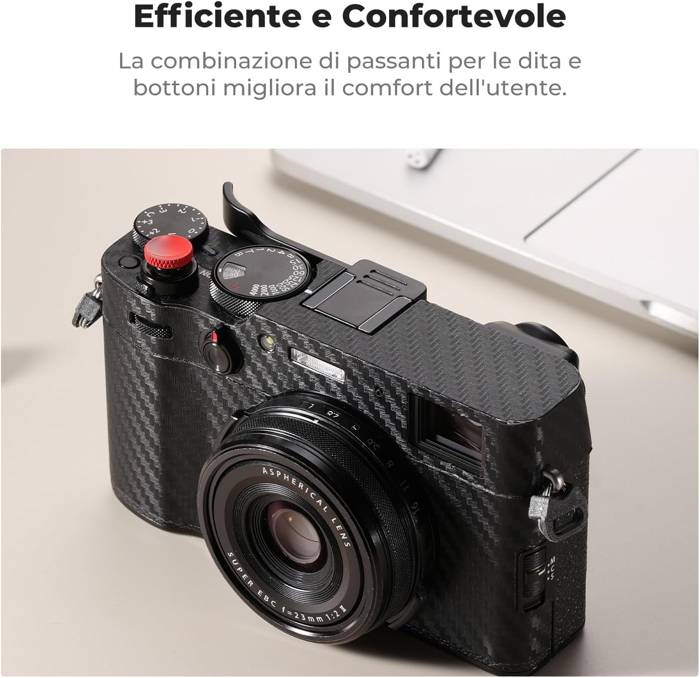 Detalle de K&F CONCEPT Kit Impugnatura Hot Shoe per X100V 6,7 cm