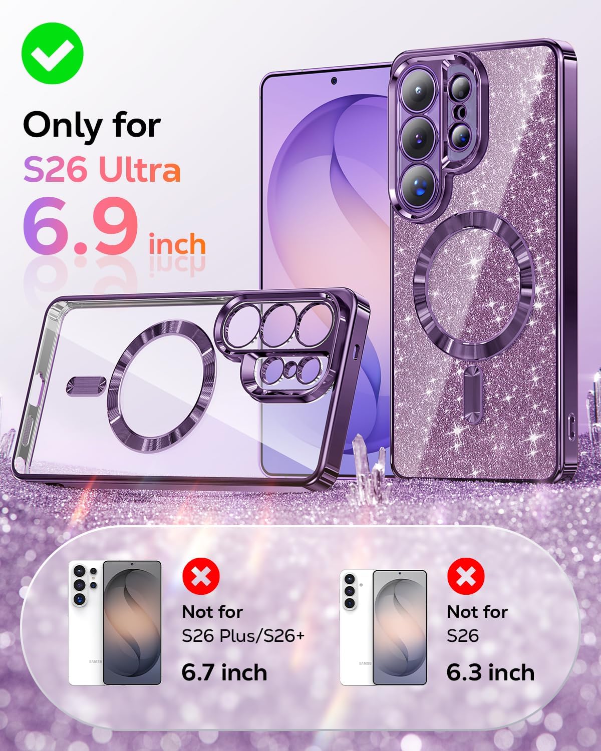 Thumbnail 1 de Meifigno Magnetic Case for S26 Ultra 6.9in