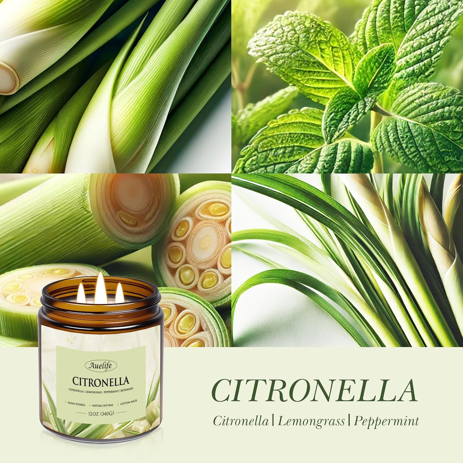 Thumbnail 1 de Auelife Citronella Candle 12 oz