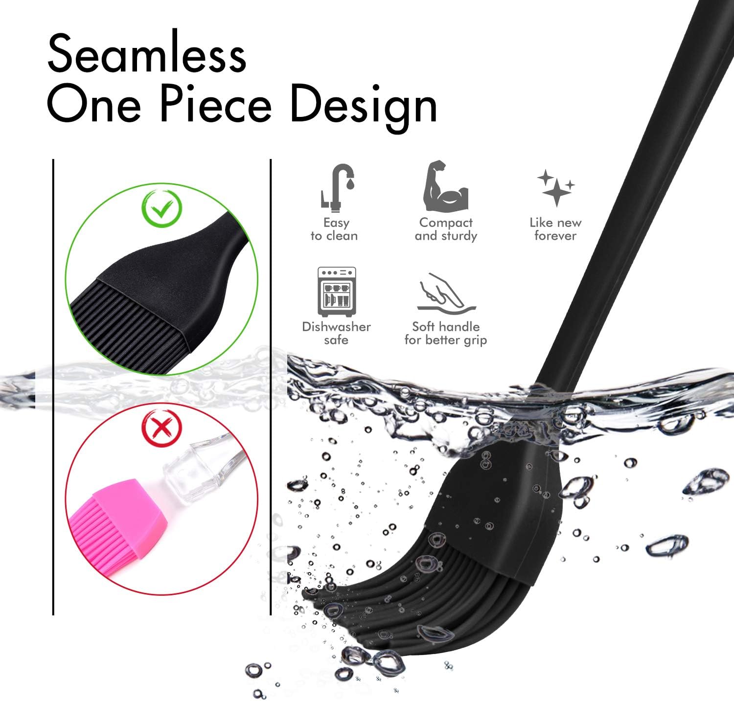 Detalle 2 de HOTEC 600℉ Basting Brushes 2-Pack