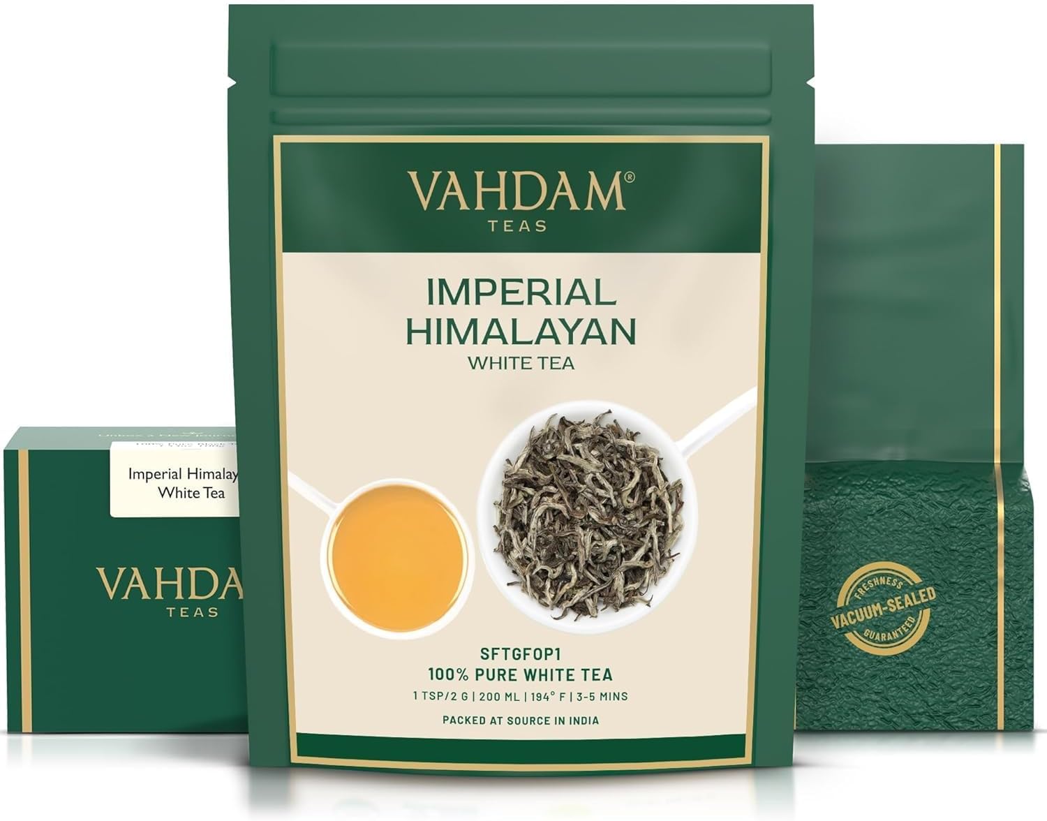 Thumbnail 5 de VAHDAM Tè Bianco Imperiale dell’Himalaya in Foglie – 25 Tazze: antiossidanti elevati e aroma floreale