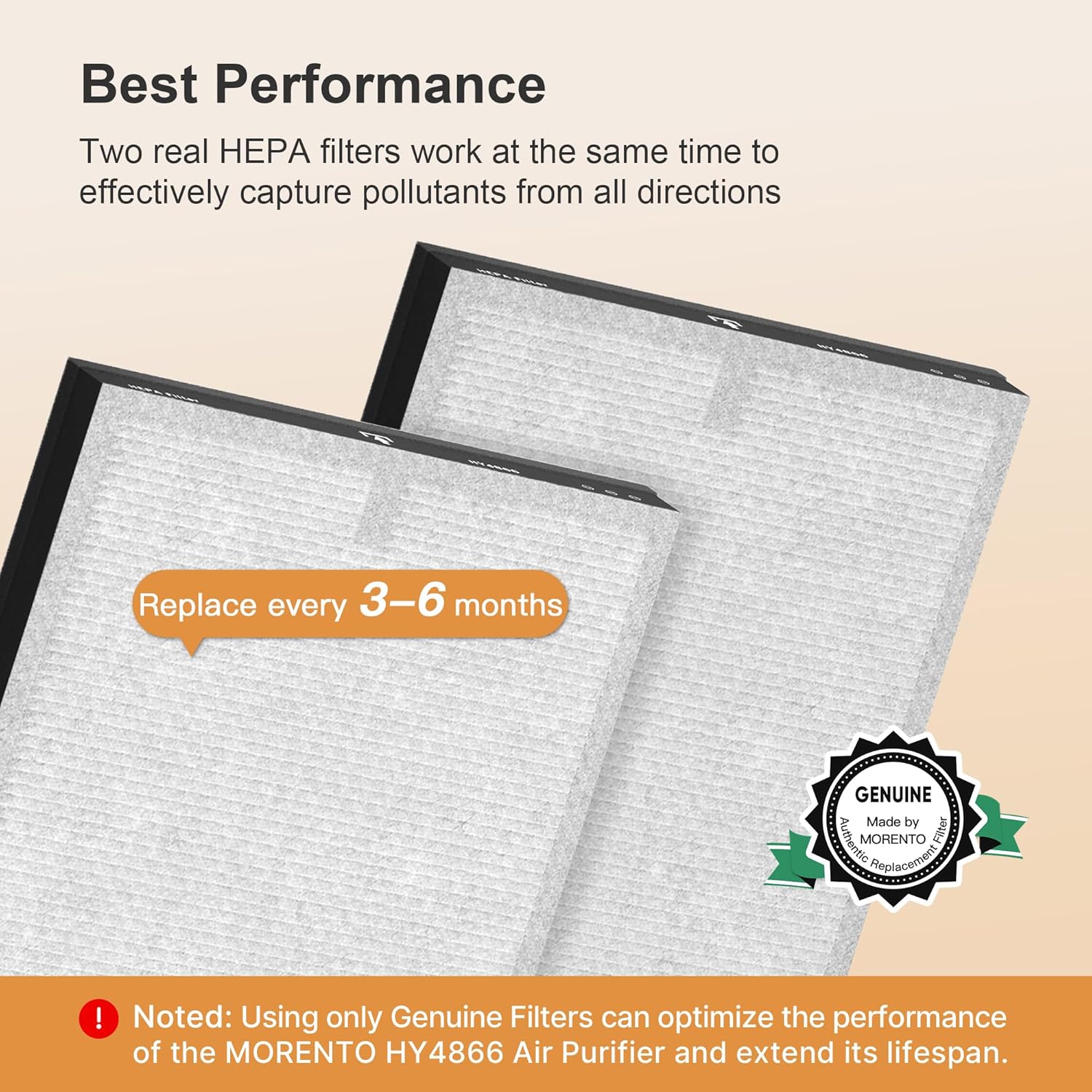 Thumbnail 4 de MORENTO HY4866 replacement filter 2-pack