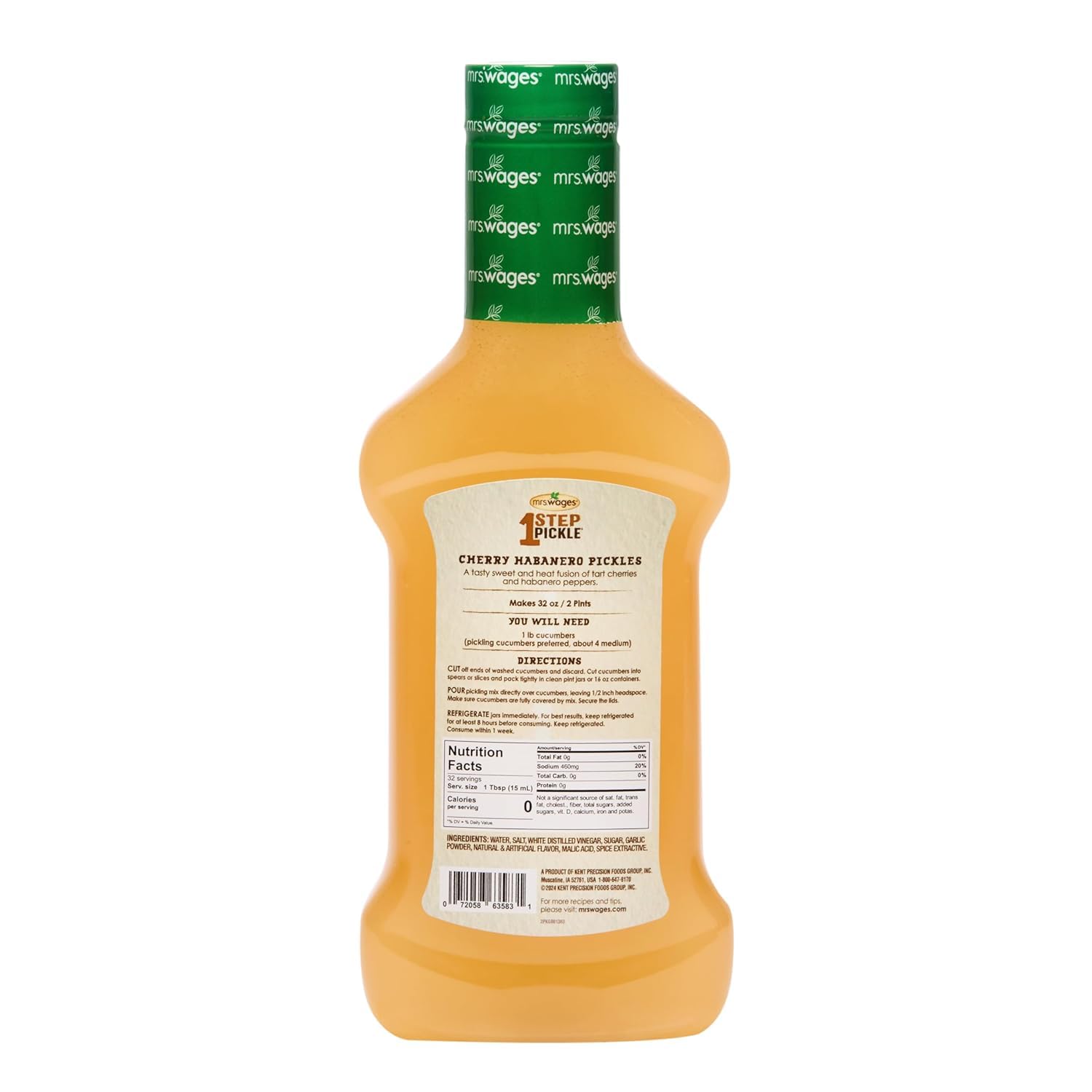 Detalle de Mrs. Wages 1 Step Pickle Cherry Habanero Mix, 6 x 16 fl oz Bottles
