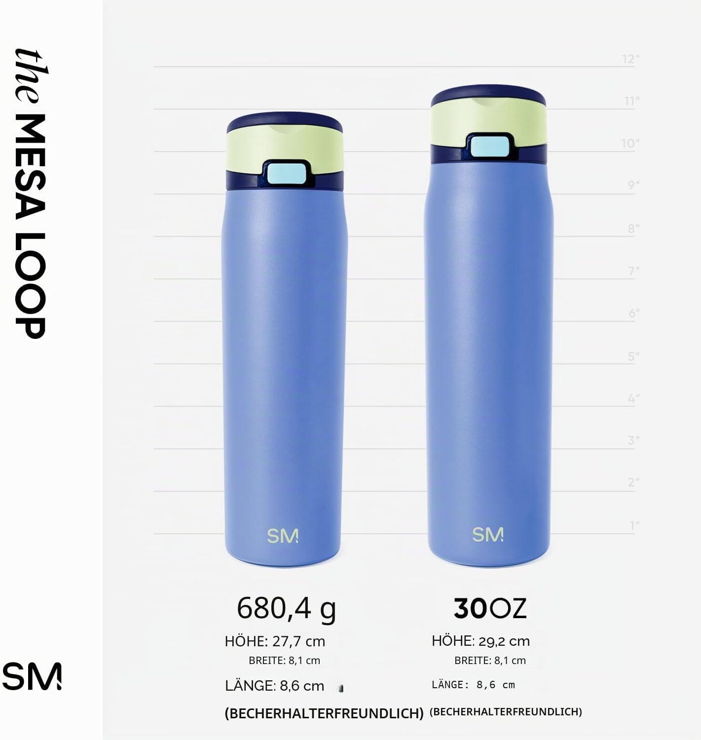 Detalle 2 de Simple Modern Mesa Loop Trinkflasche mit Strohhalm, 710 ml – Neptune