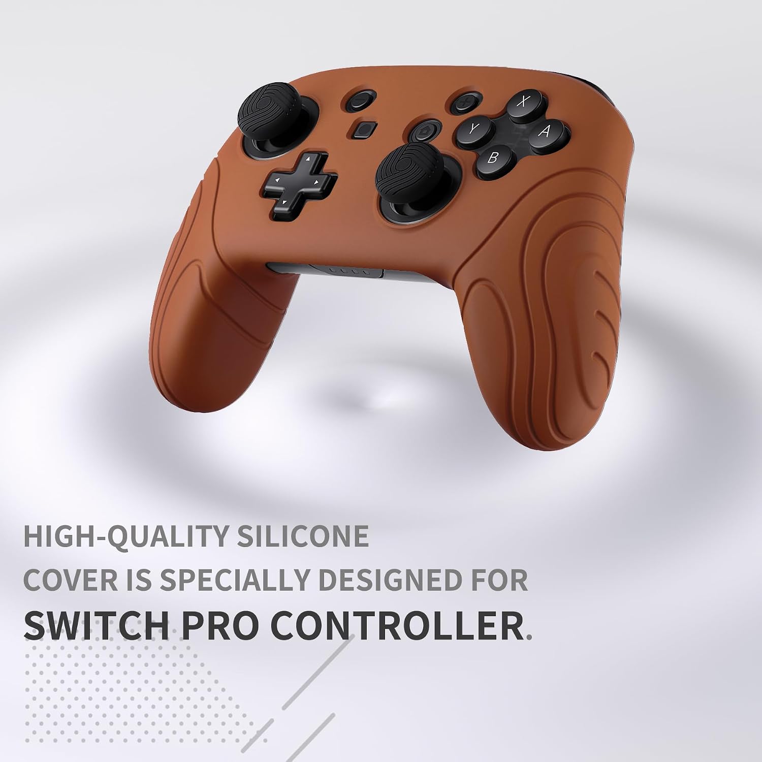 Thumbnail 2 de PlayVital Samurai Edition: Ergonomic Silicone Skin for Nintendo Switch Pro Controller (Signal Brown)