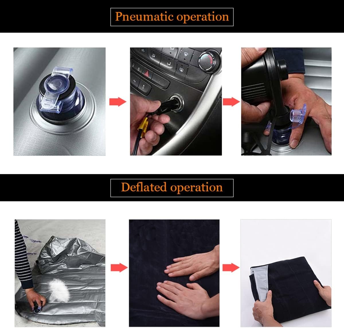 Thumbnail 3 de HAOYAO Auto Luftmatratze für SUV – 180 x 128 x 12 cm, 100 kg Tragfähigkeit, inkl. Luftpumpe