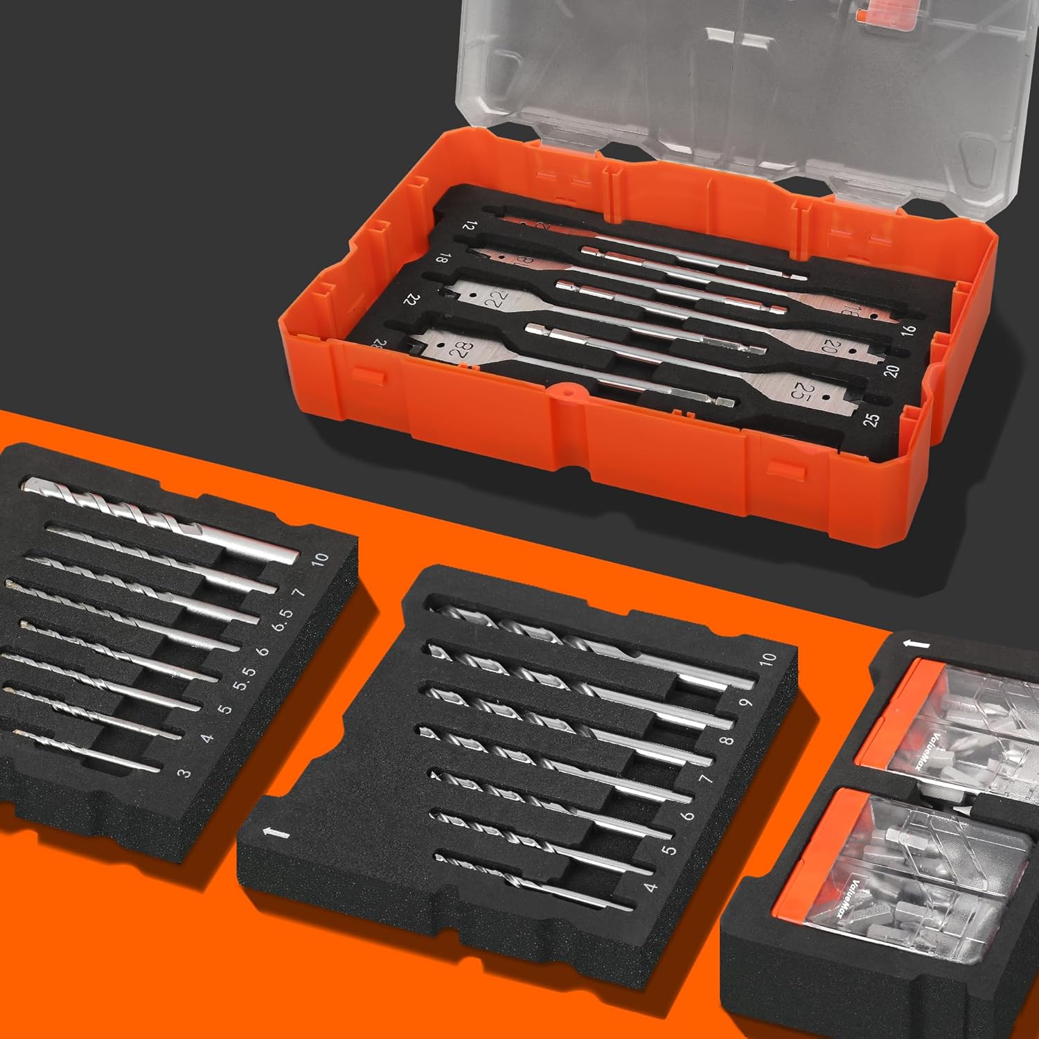 Detalle de ValueMax Set punte a spatola per legno e altri materiali, 55 pezzi con valigetta in plastica