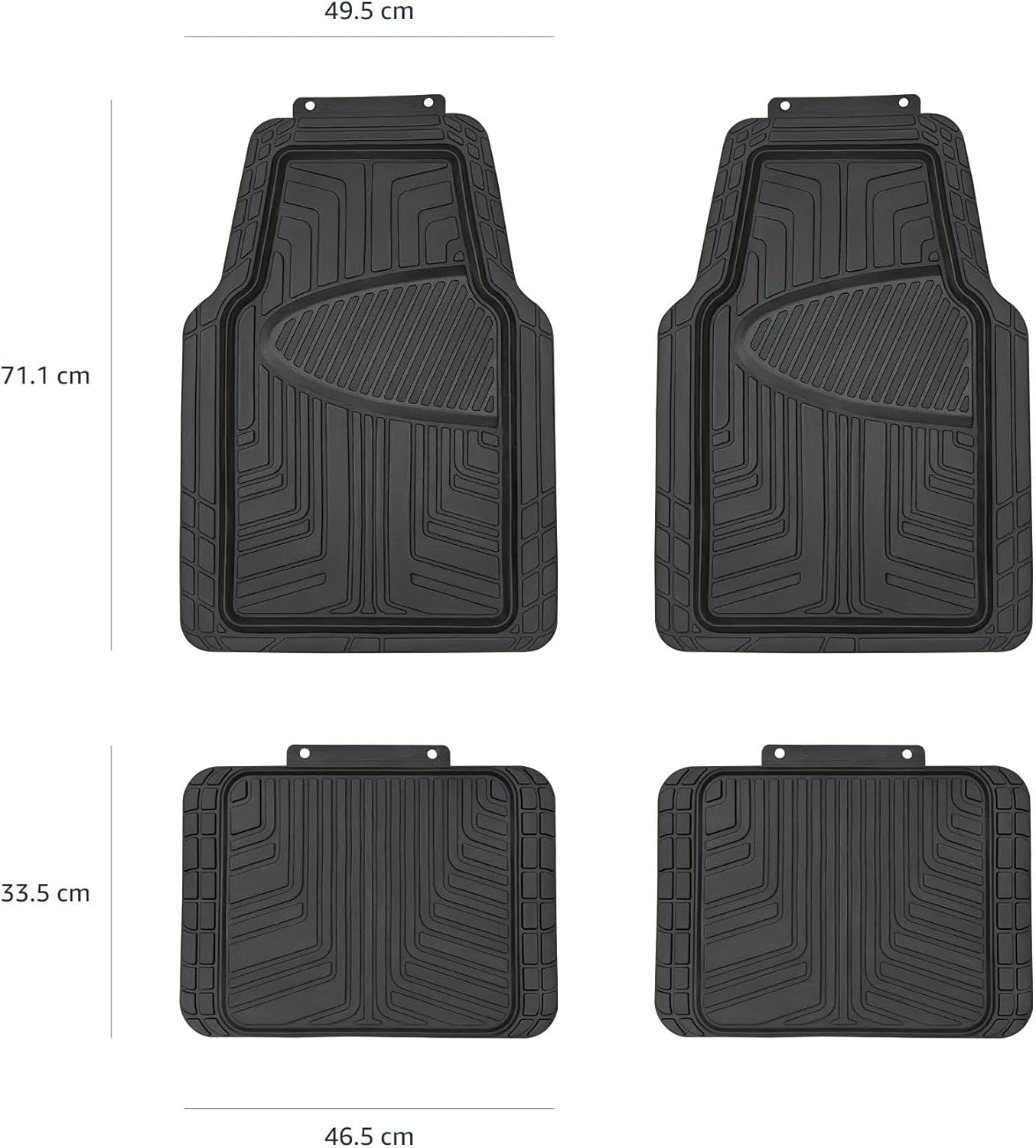 Thumbnail 4 de Amazon Basics: 4 tappetini in gomma per auto, SUV e camion — tutte le stagioni, nero