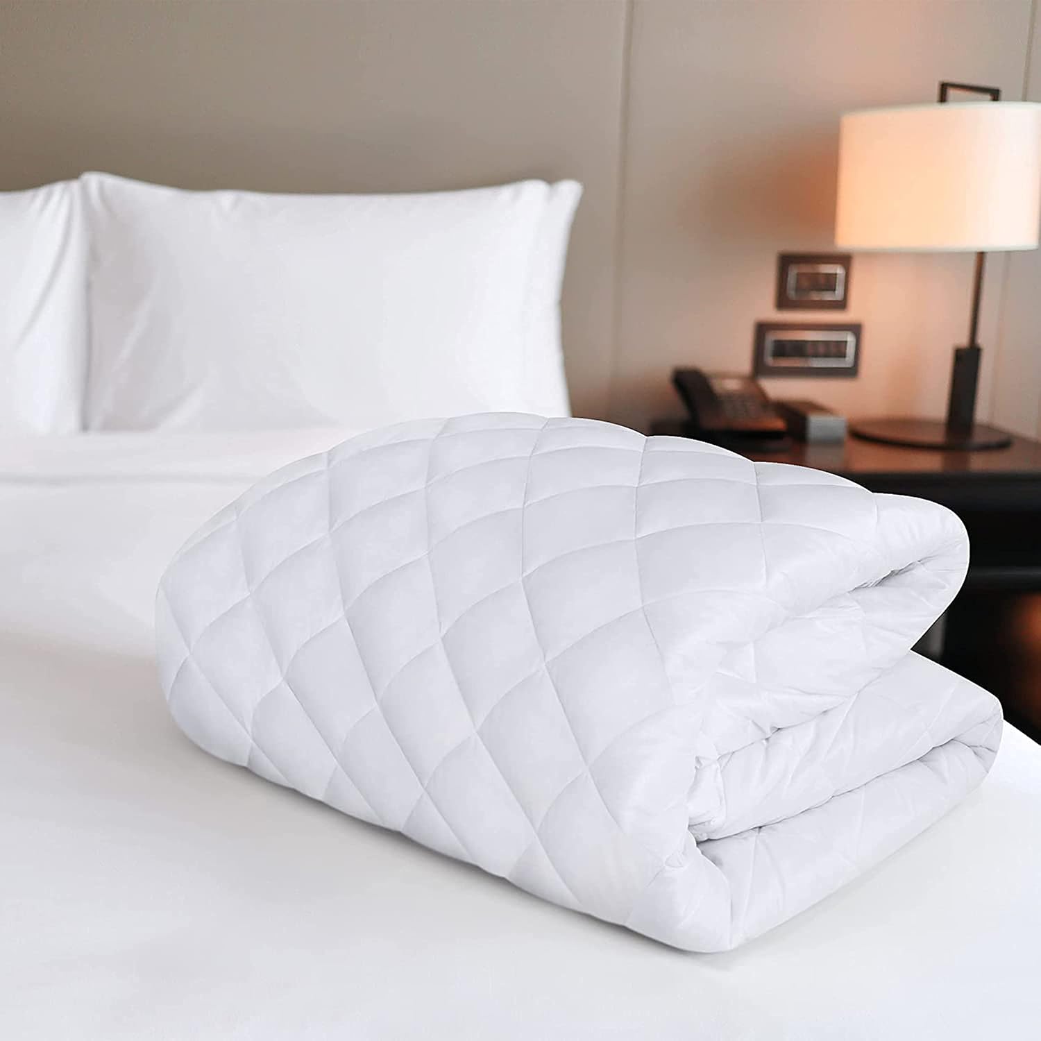 Thumbnail 6 de PLANETOID Quilted Waterproof Mattress Protector Double with Extra Deep Fitted Sheet (137 x 190 x 40 cm)