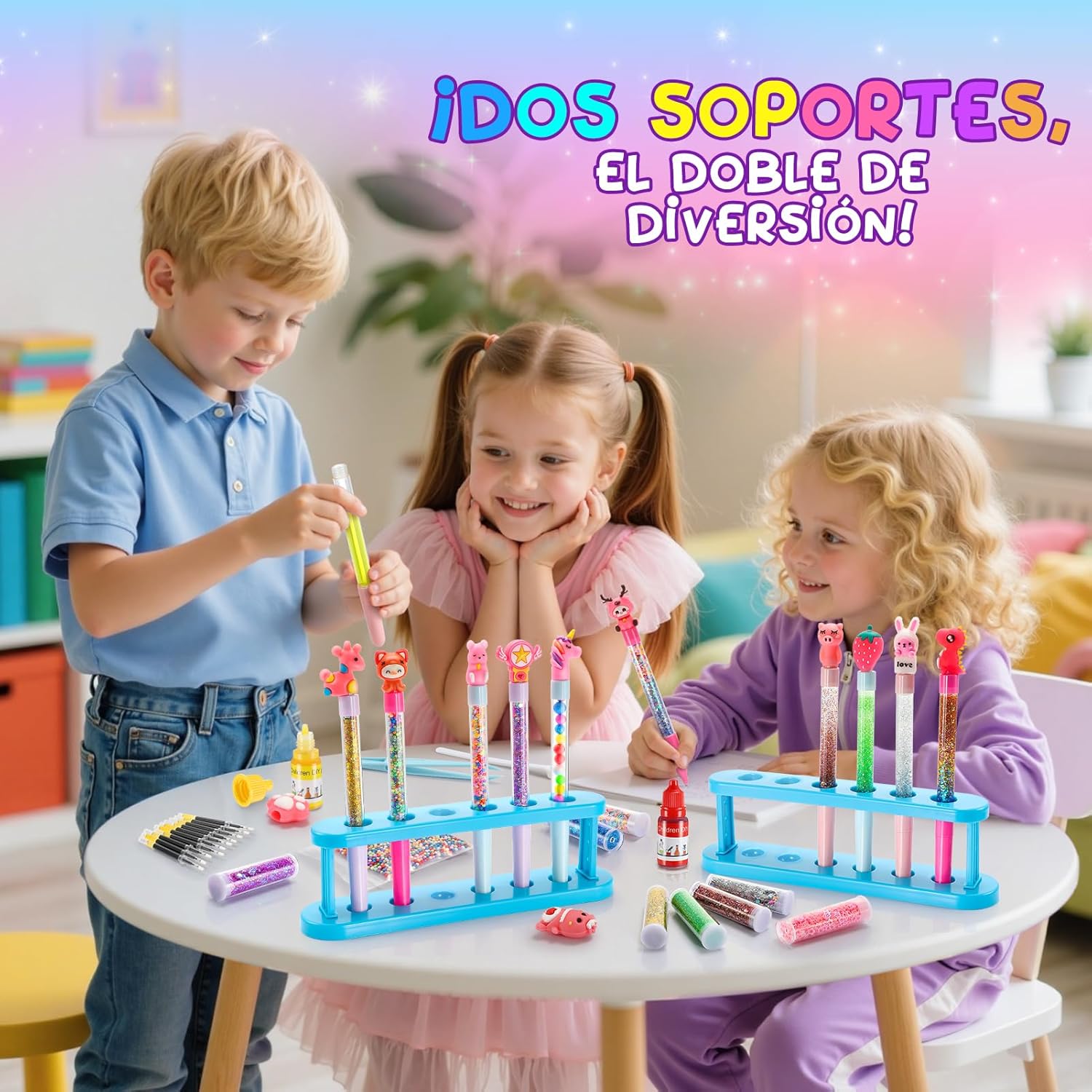 Thumbnail 4 de HappyKidsClub Kit bolígrafos 66 piezas para niña