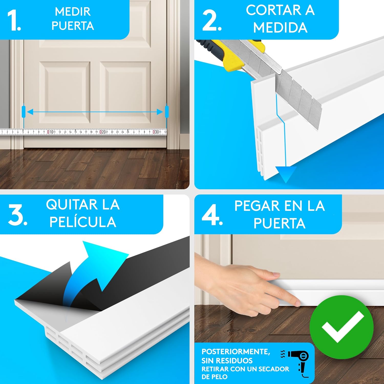 Thumbnail 6 de SilverRack Burlete puerta 2 m blanco