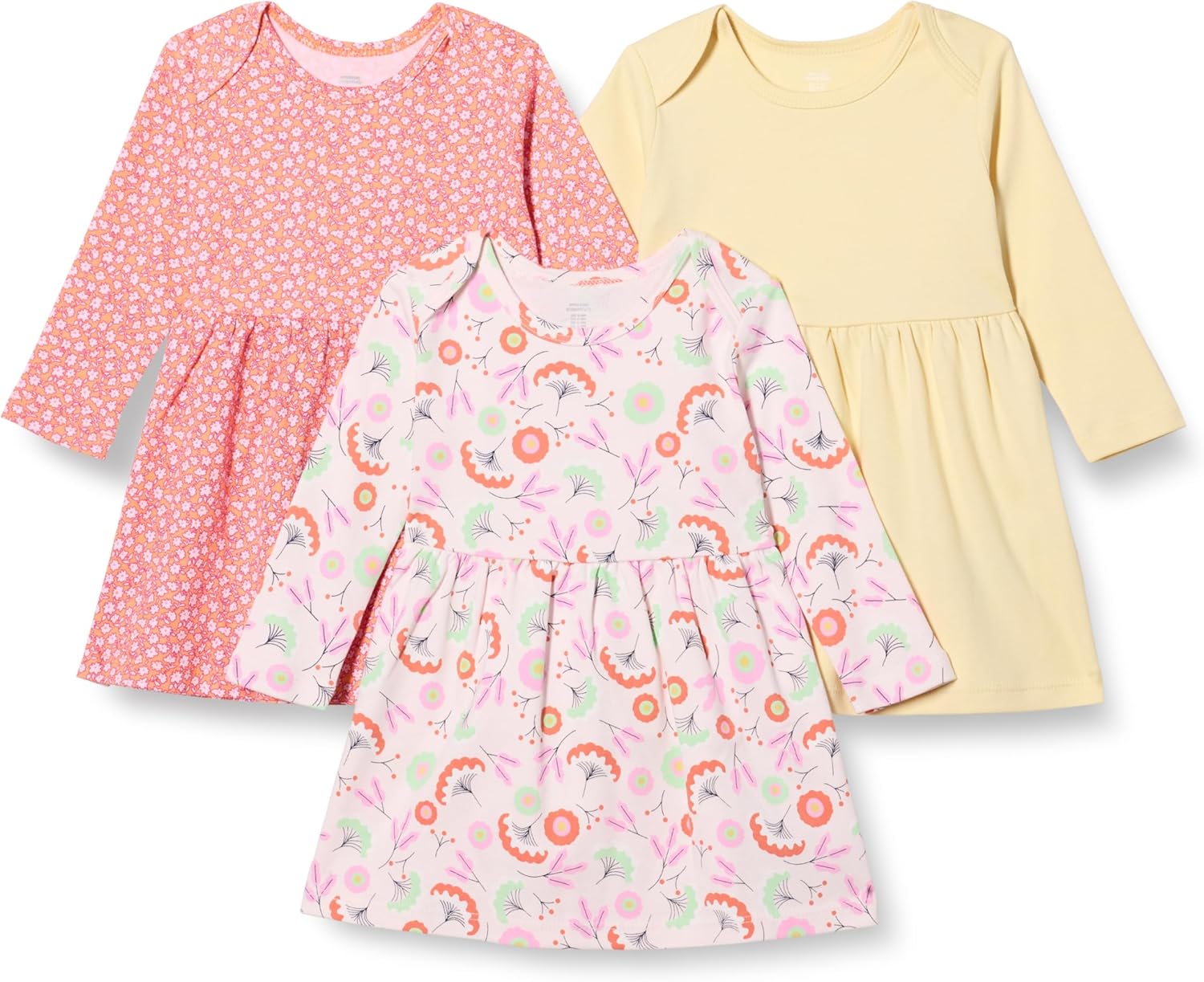 Thumbnail 5 de Amazon Essentials Toddlers and Baby Girls' Cotton Long-Sleeved Dress, Pack of 3