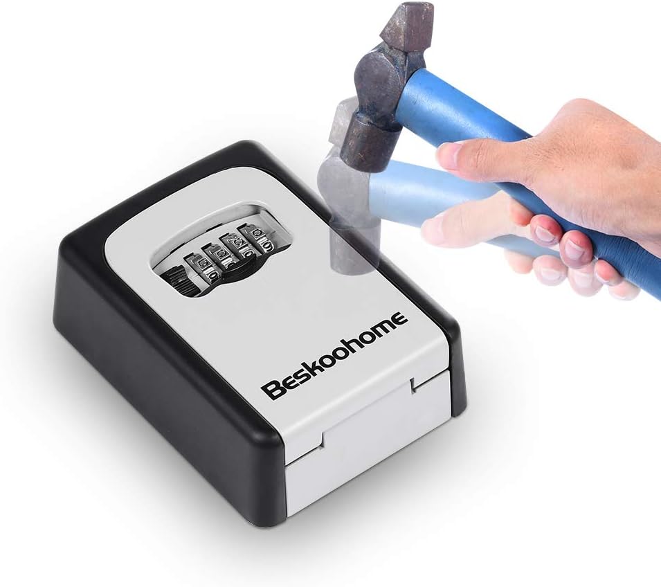 Thumbnail 6 de BeskooHome Key Safe Wall Mounted Lockbox with Weather-Resistant Zinc Alloy body